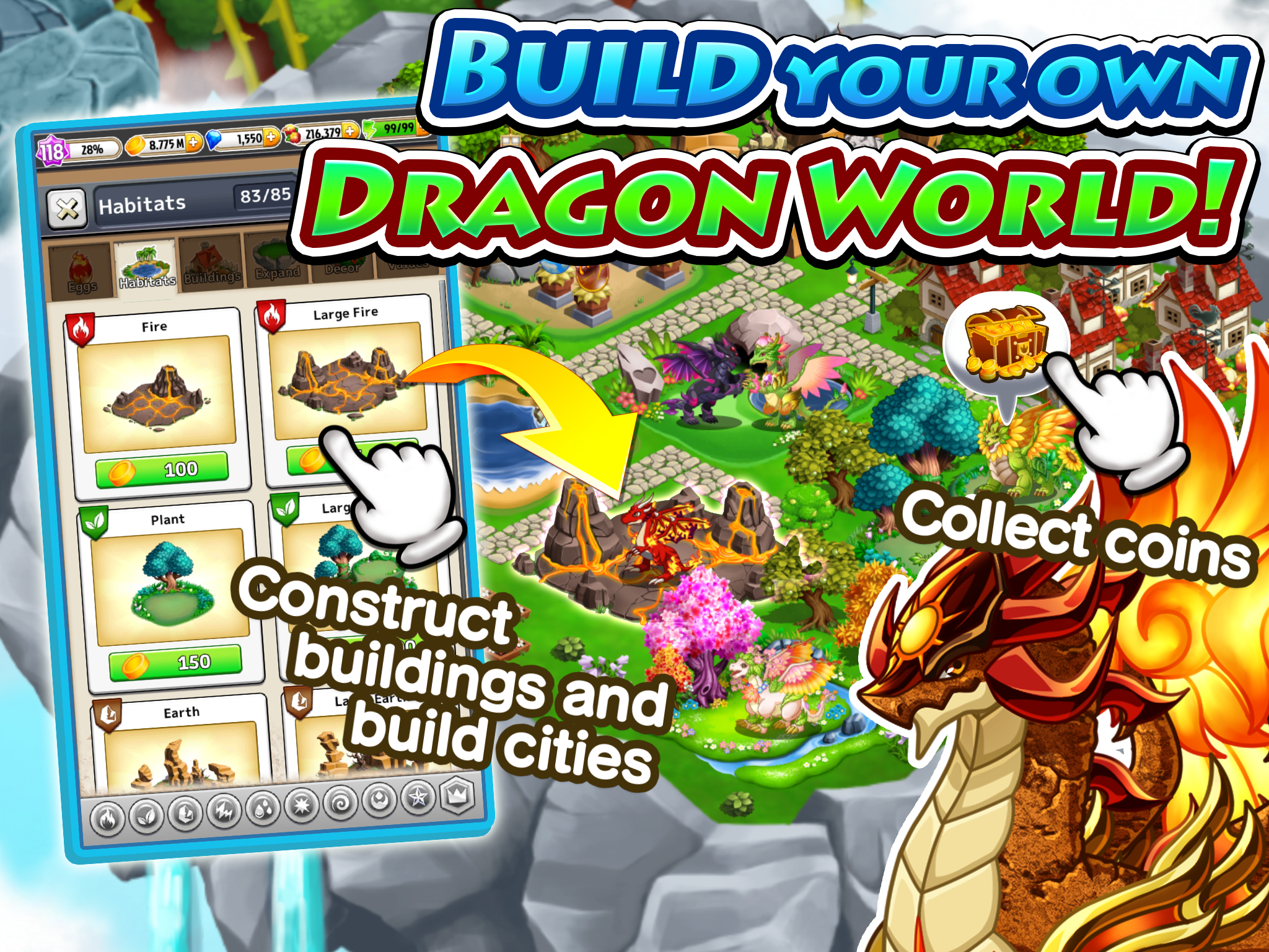 اسکرین شات 2 بازی Dragon Paradise: City Sim Game