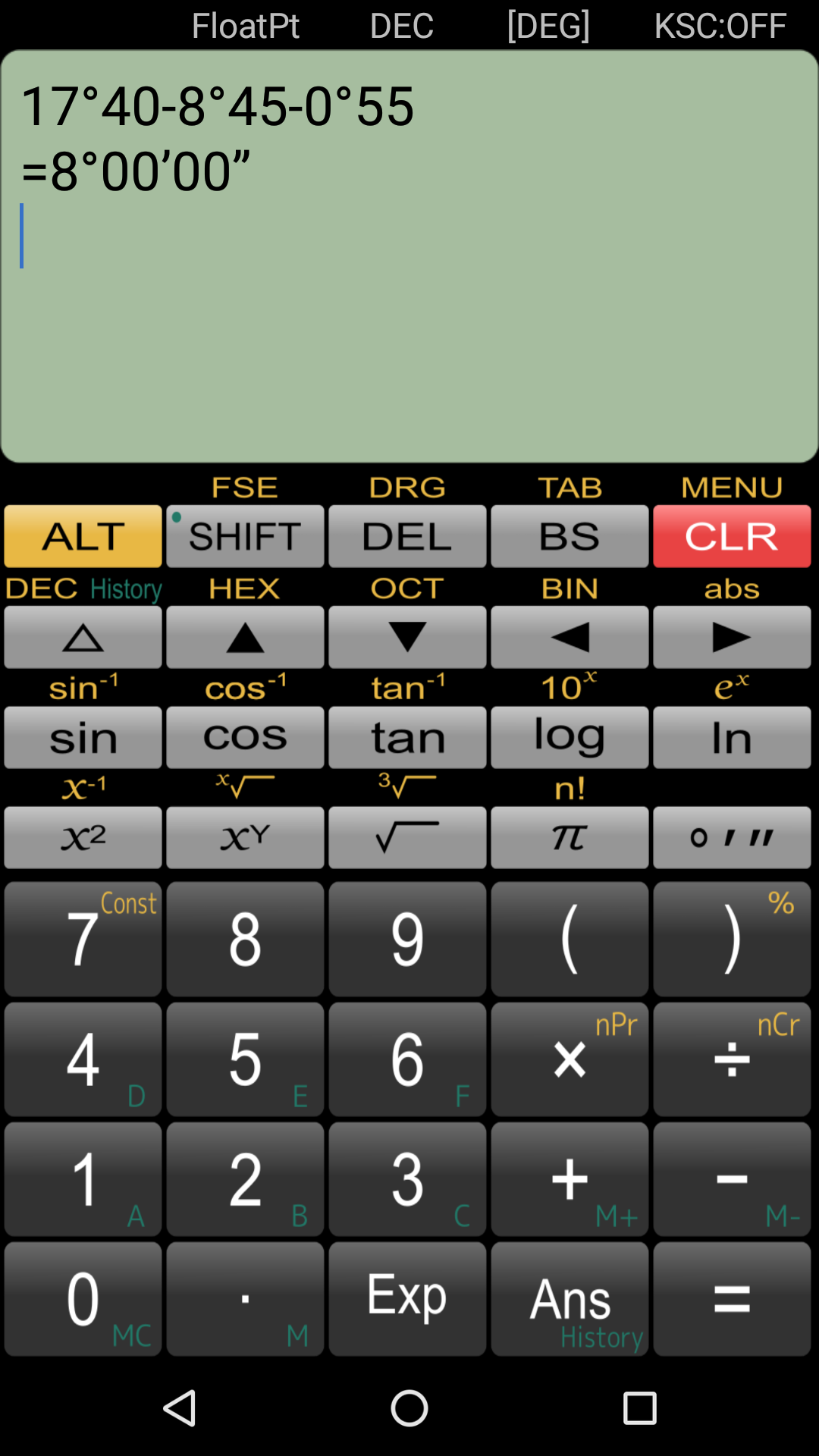 اسکرین شات 7 برنامه Panecal Scientific Calculator