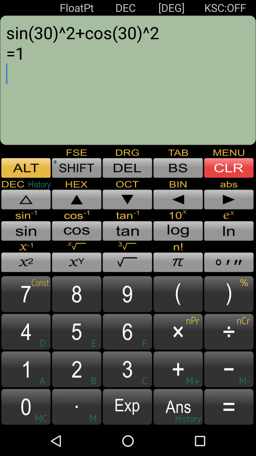 اسکرین شات 3 برنامه Panecal Scientific Calculator
