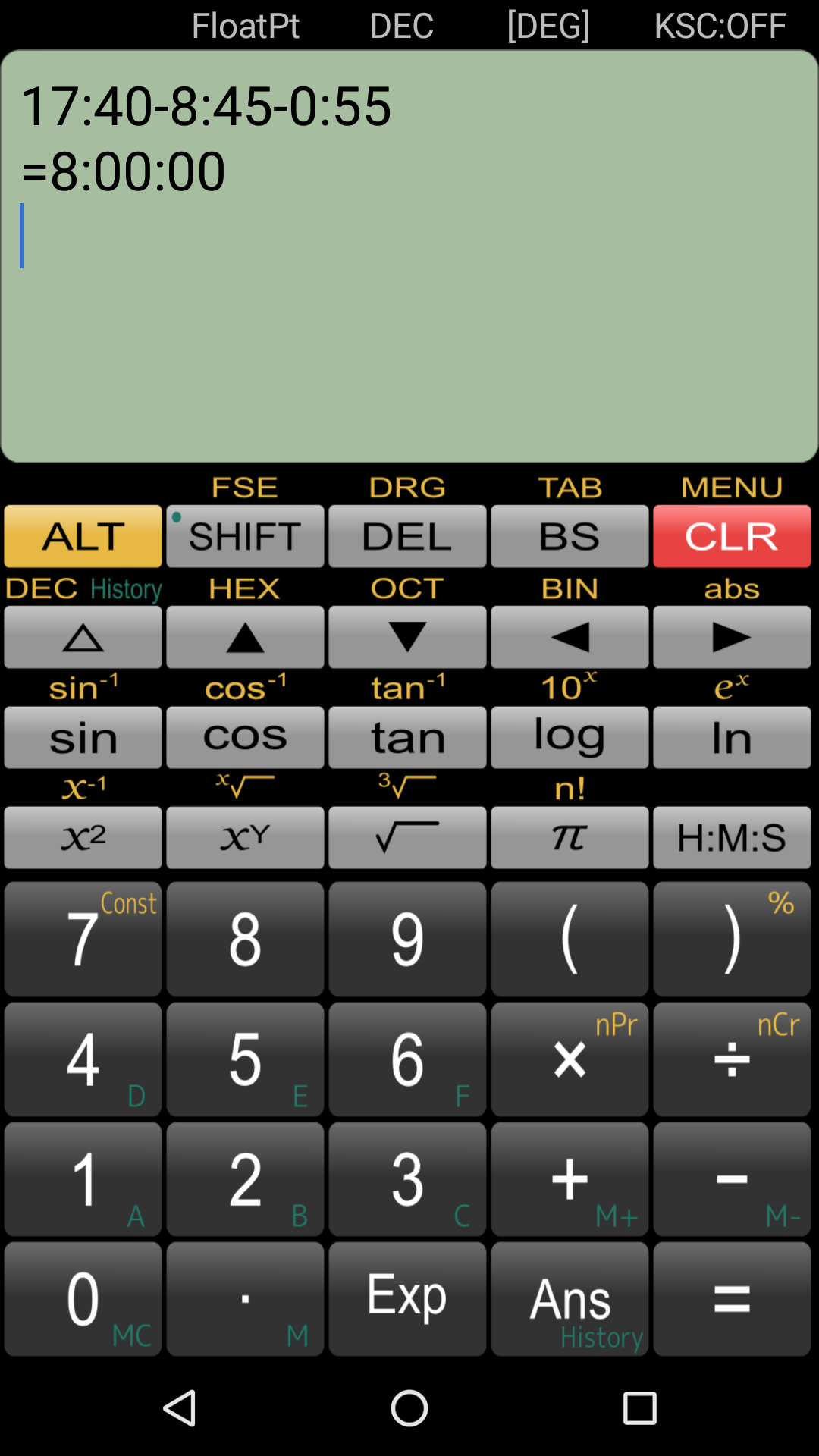 اسکرین شات 8 برنامه Panecal Scientific Calculator