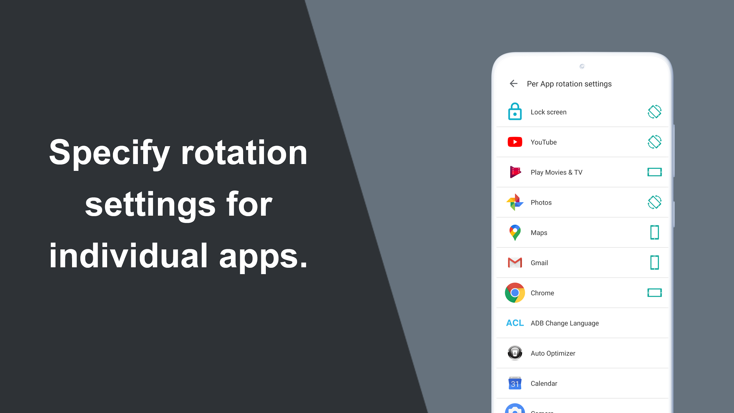 اسکرین شات 3 برنامه Rotation Control