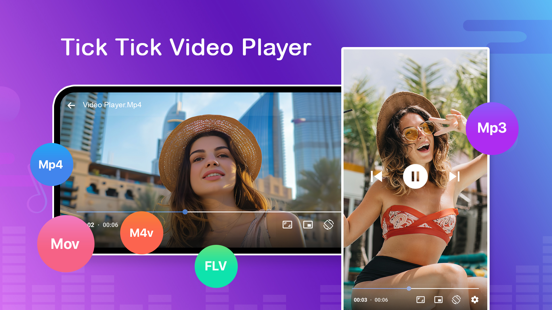 اسکرین شات 1 برنامه Tick-Tick Video Player