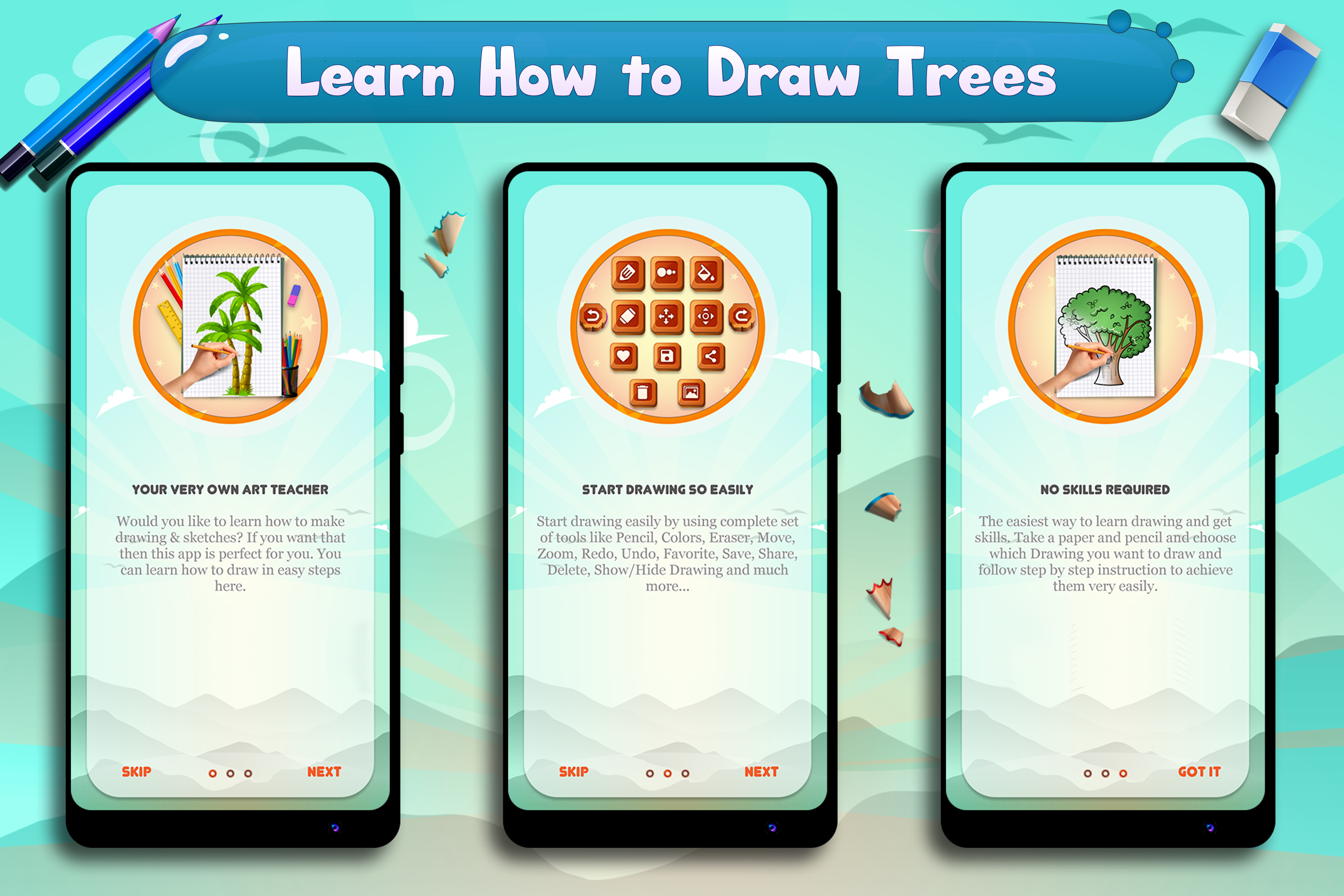 اسکرین شات 2 برنامه Learn to Draw Trees