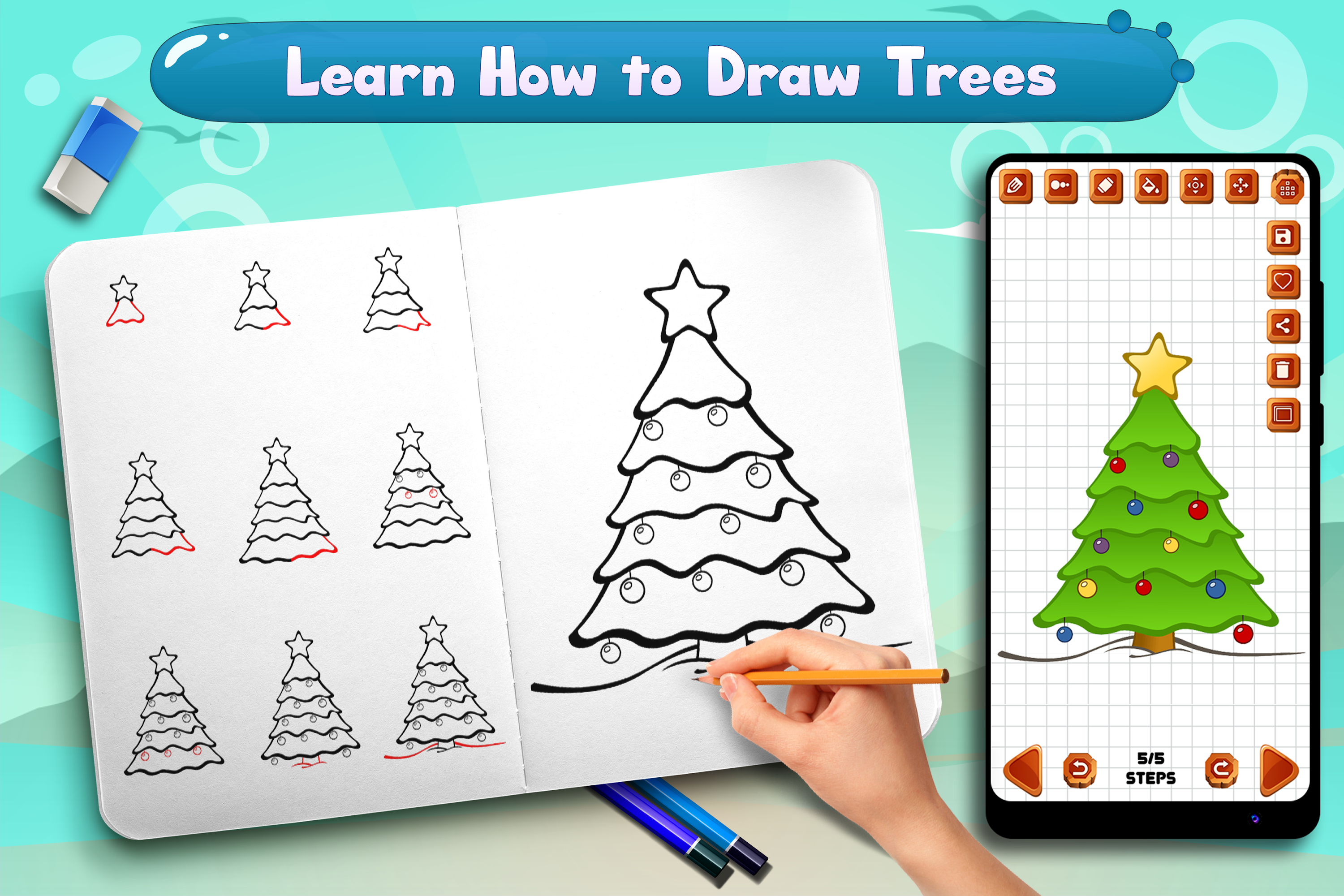 اسکرین شات 7 برنامه Learn to Draw Trees