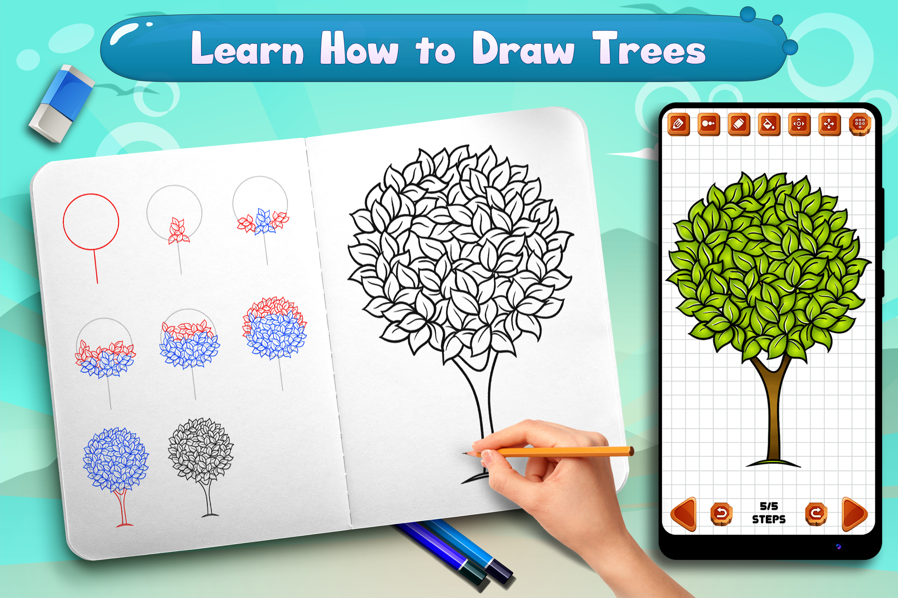 اسکرین شات 5 برنامه Learn to Draw Trees