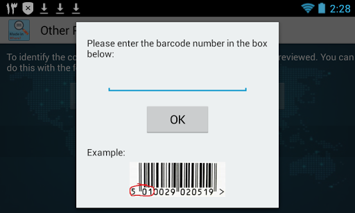 اسکرین شات 2 برنامه Made in Where? Barcode Reader