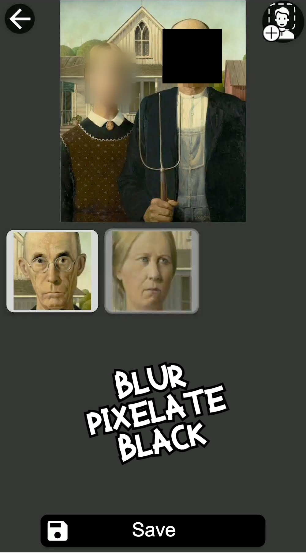 اسکرین شات 2 برنامه Blur Face: 1 Tap Photo Censor