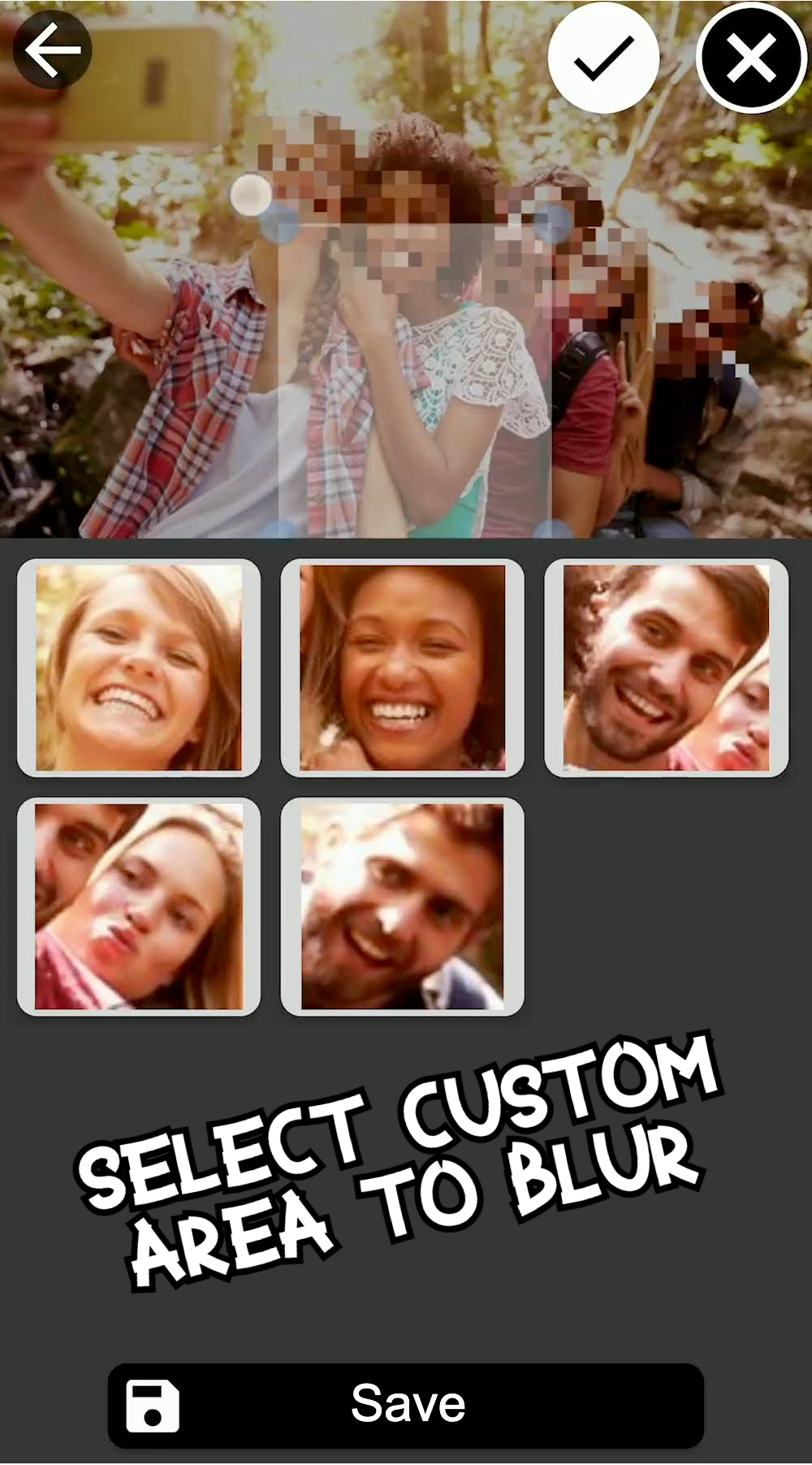 اسکرین شات 3 برنامه Blur Face: 1 Tap Photo Censor