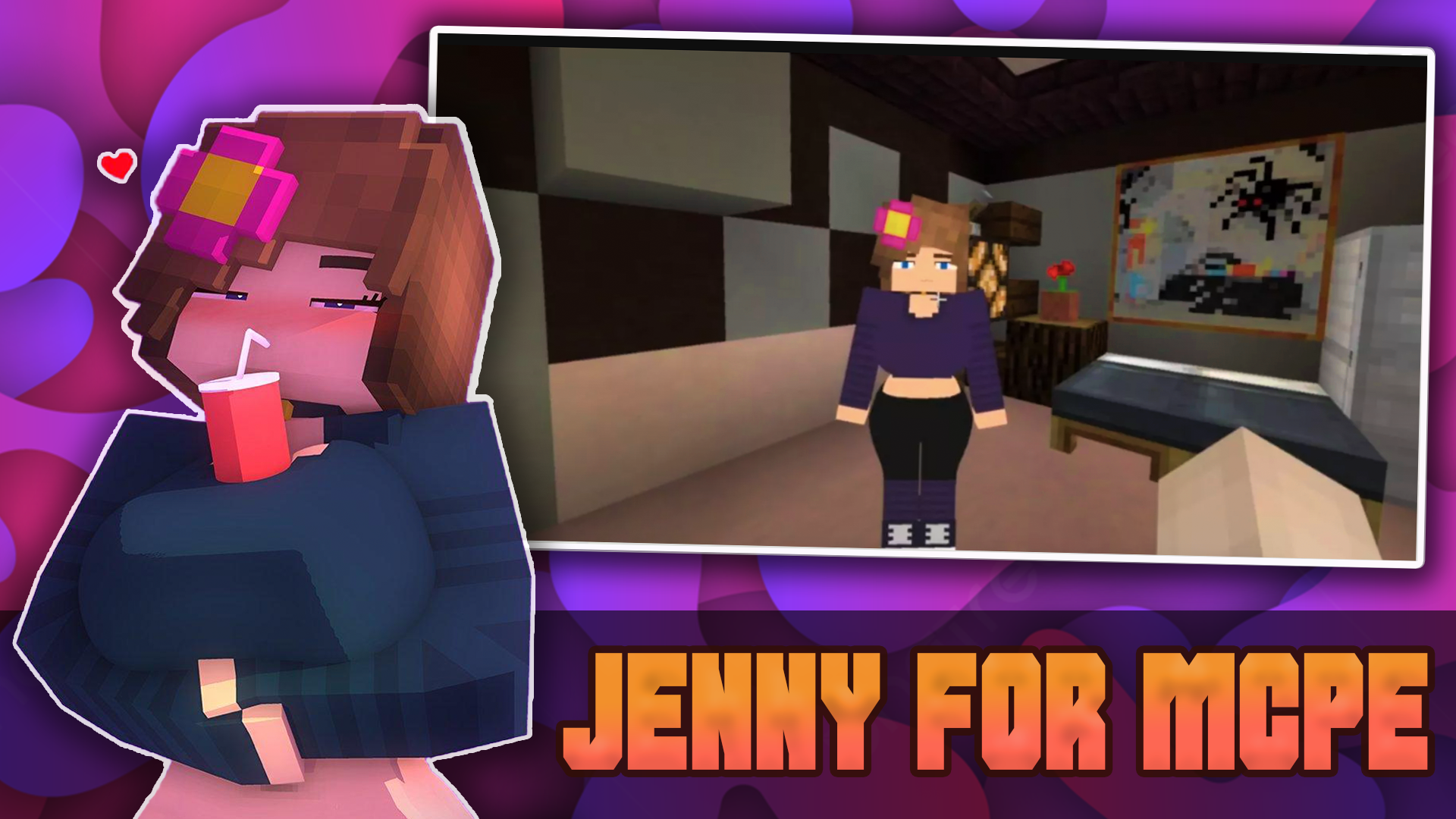 اسکرین شات 1 برنامه Jenny Mod Minecraft Girl Mods