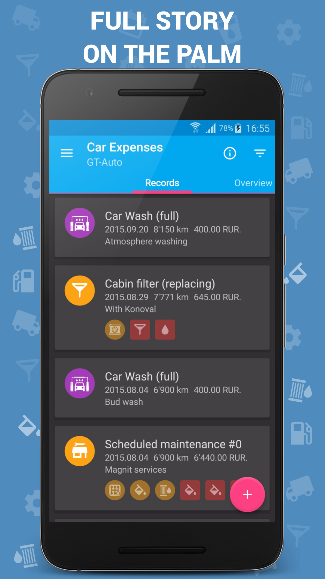 اسکرین شات 2 برنامه Car Expenses Manager