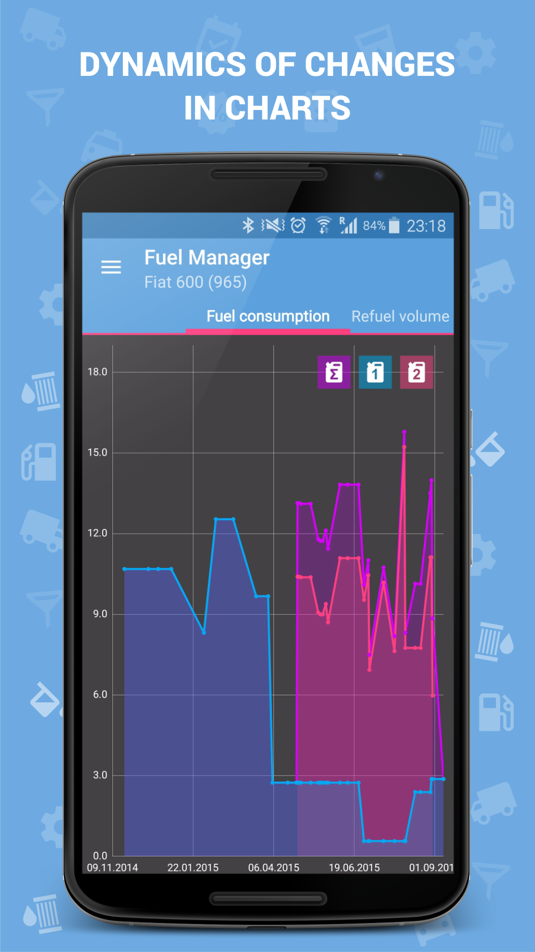 اسکرین شات 4 برنامه Fuel Manager (Consumption)