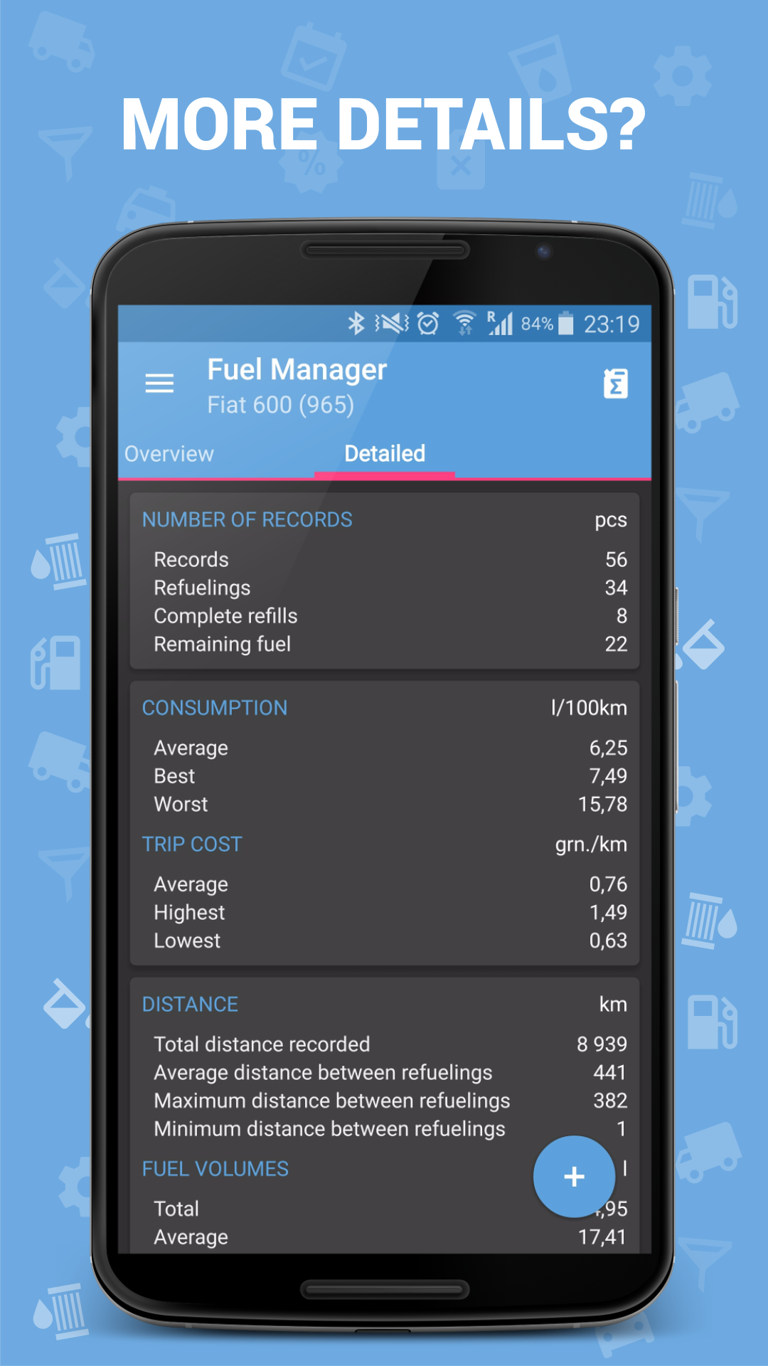 اسکرین شات 6 برنامه Fuel Manager (Consumption)