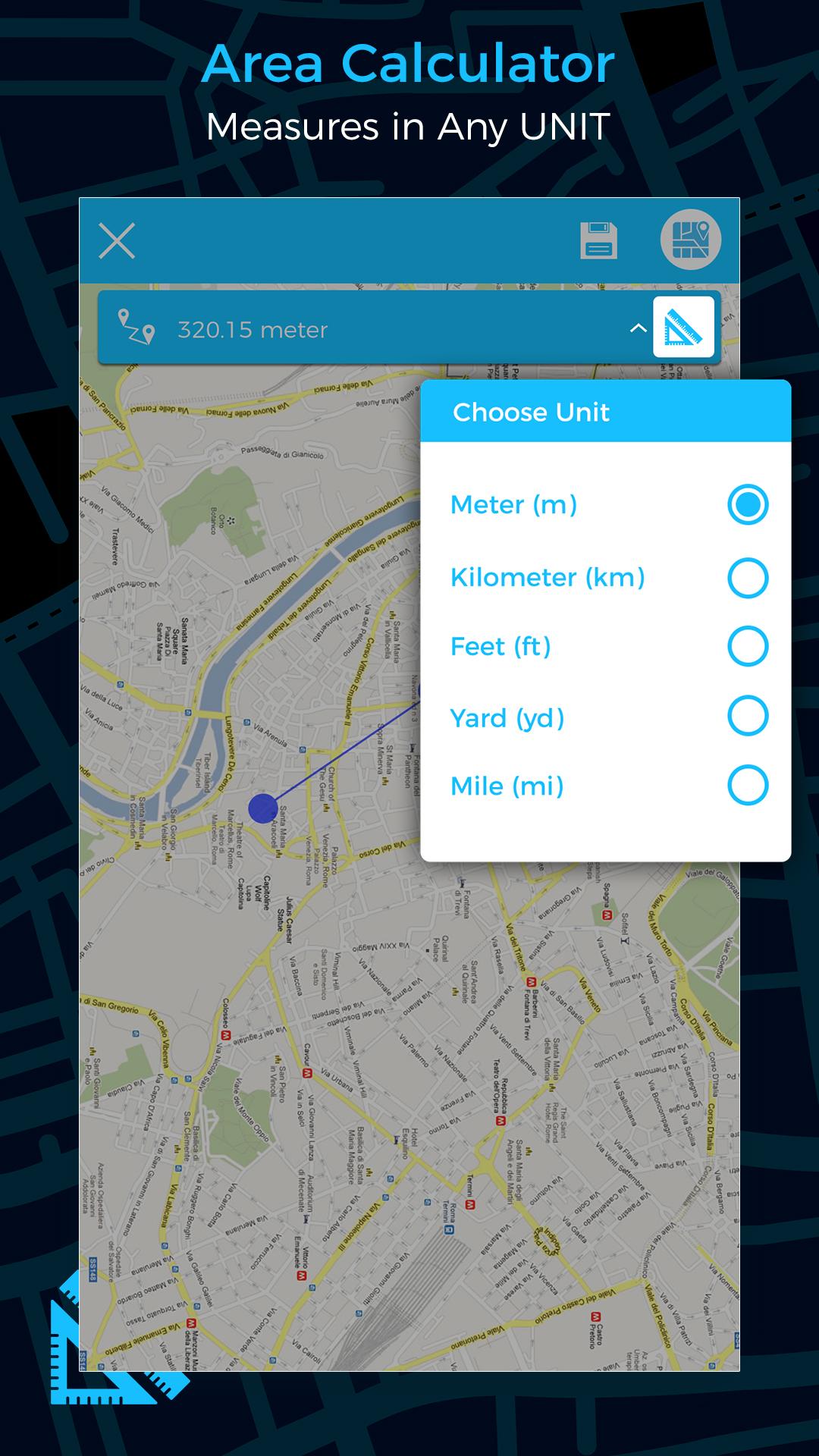 اسکرین شات 5 برنامه Gps Area Calculator