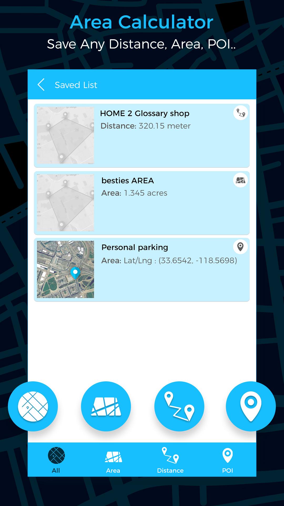 اسکرین شات 7 برنامه Gps Area Calculator