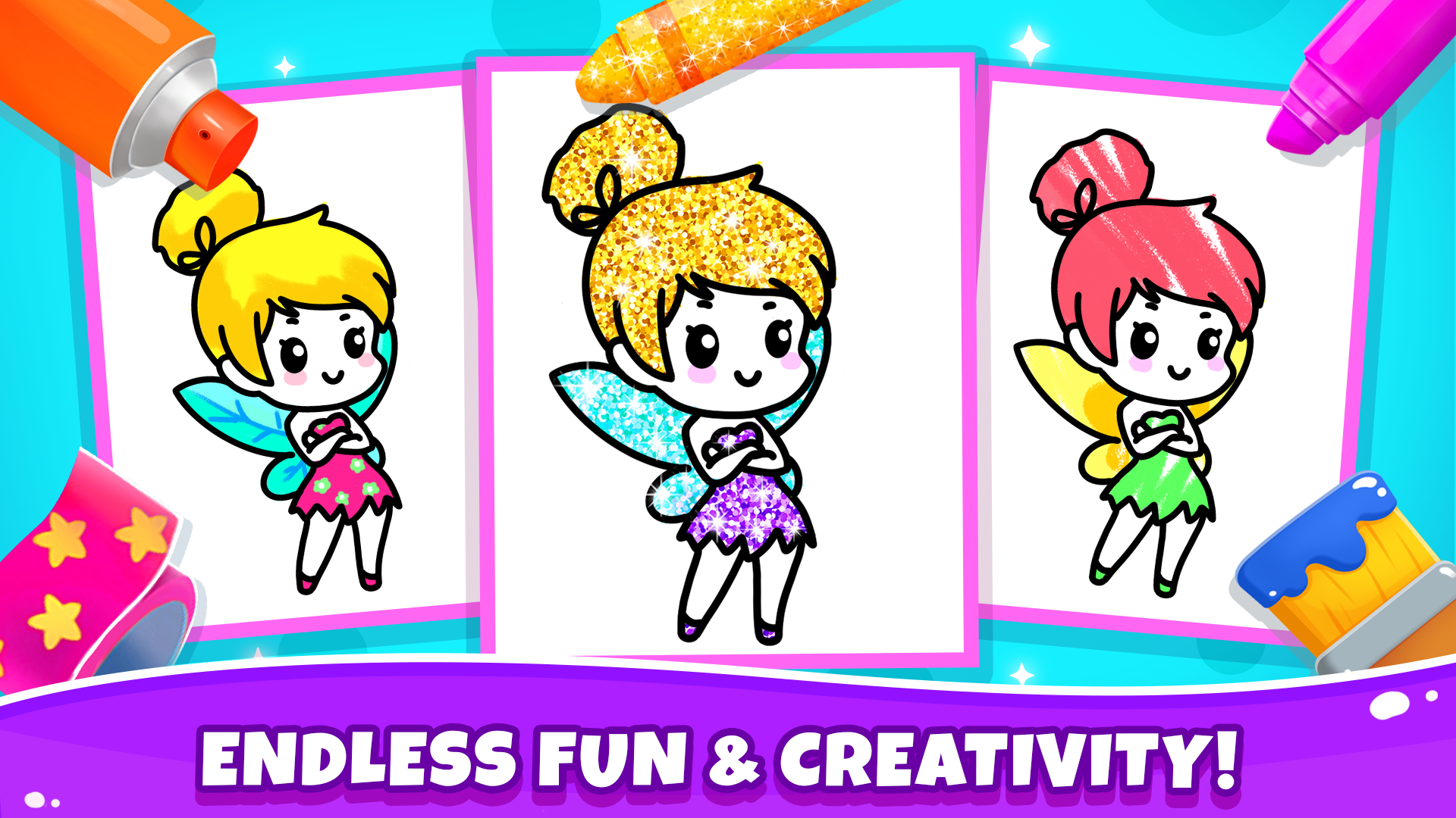 اسکرین شات 6 بازی Kids Coloring Games for Girls