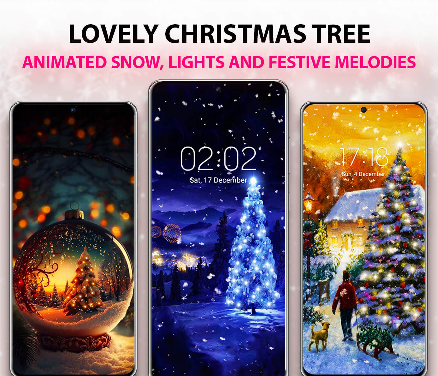 اسکرین شات 1 برنامه Christmas Tree Live Wallpaper