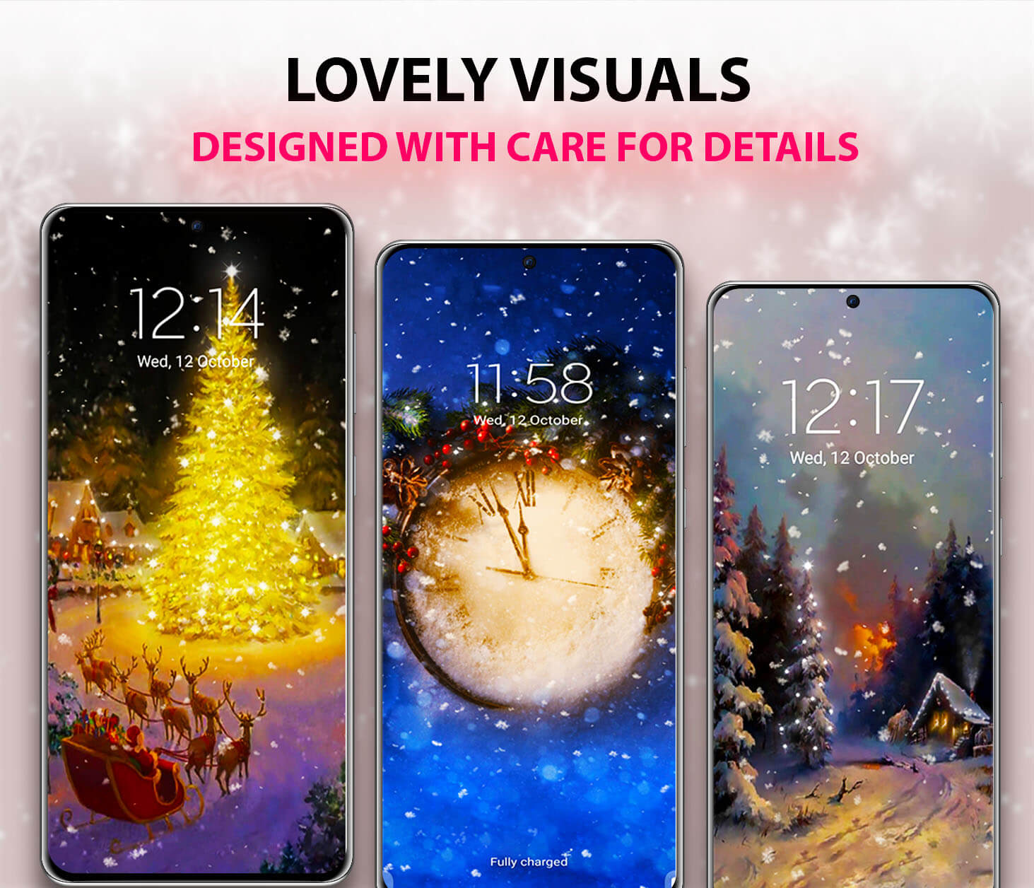 اسکرین شات 4 برنامه Snowfalling Live Wallpapers