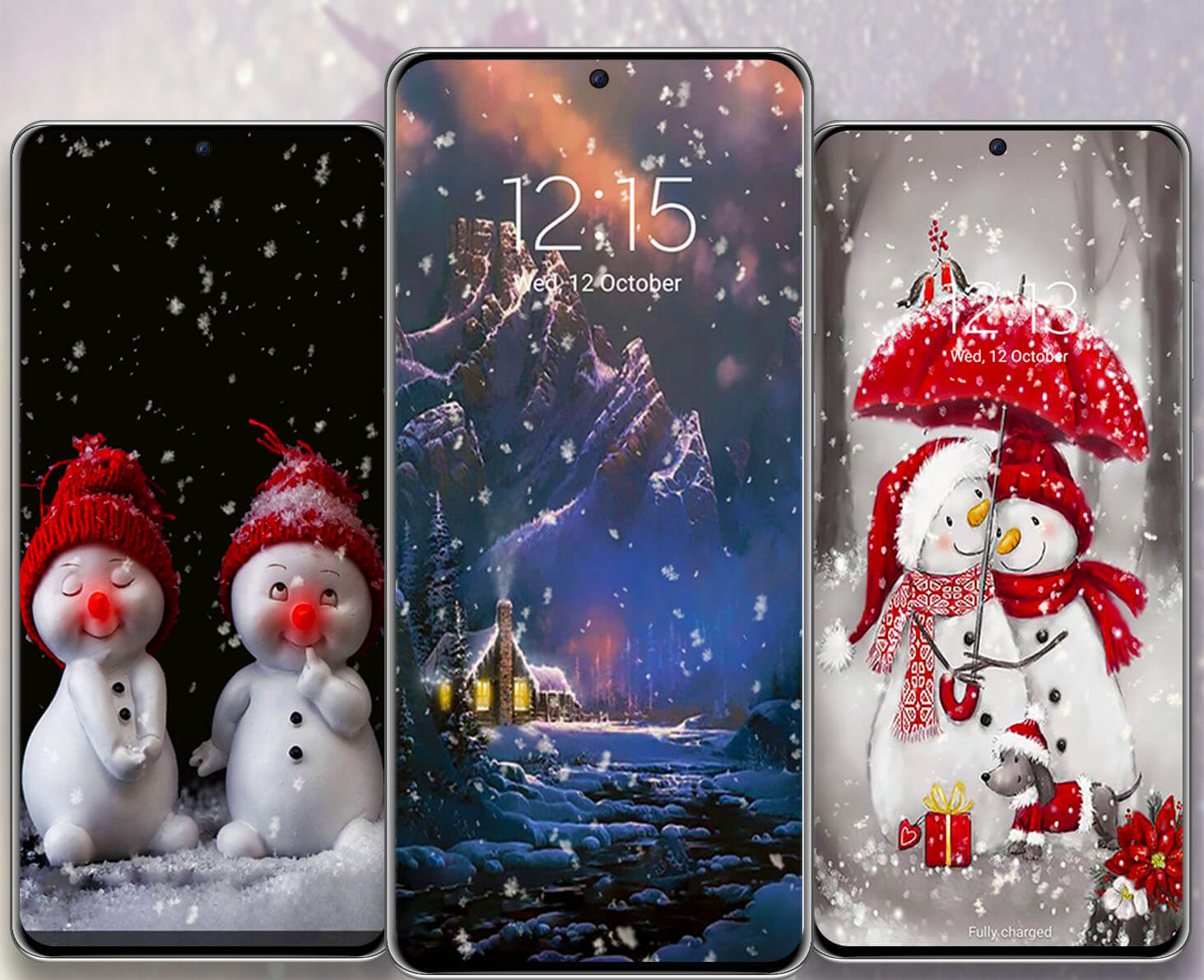 اسکرین شات 6 برنامه Snowfalling Live Wallpapers