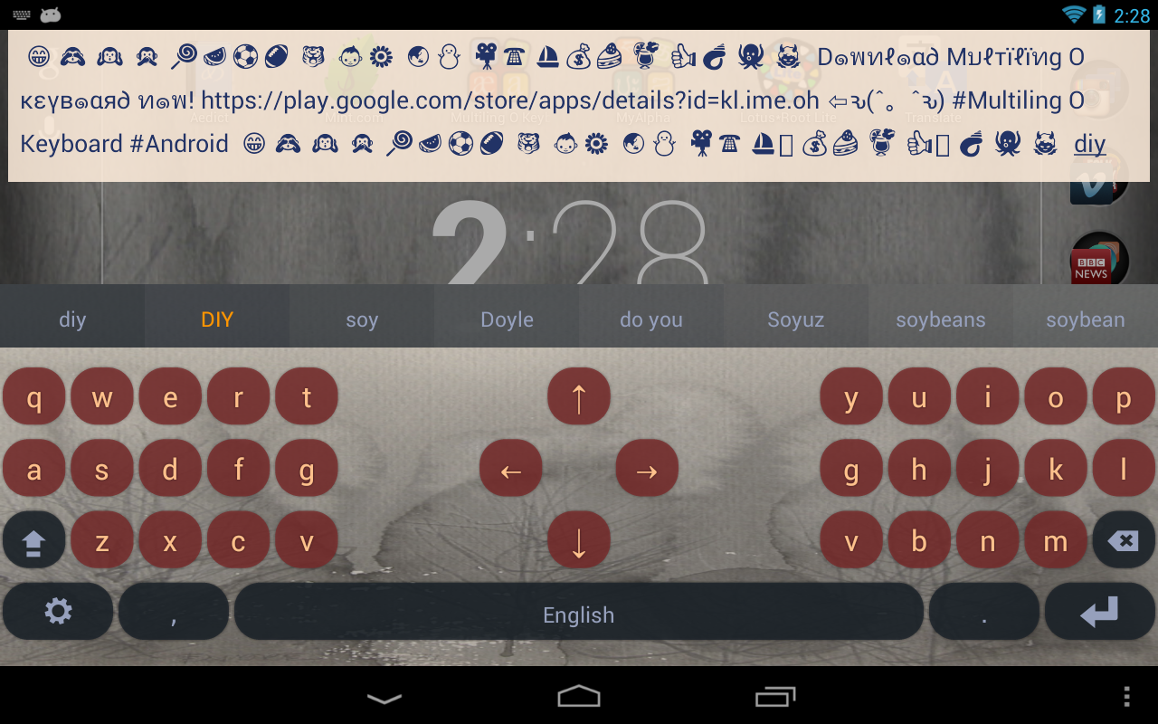 اسکرین شات 8 برنامه Multiling O Keyboard + emoji