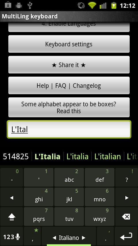 اسکرین شات 2 برنامه Italian Keyboard Plugin