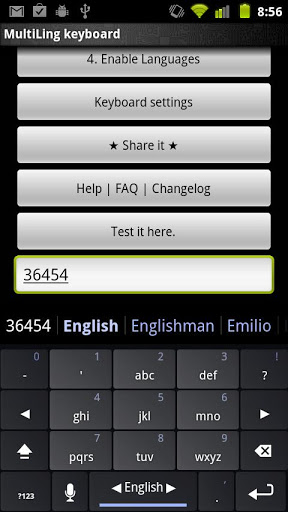 اسکرین شات 4 برنامه Telugu Keyboard Plugin