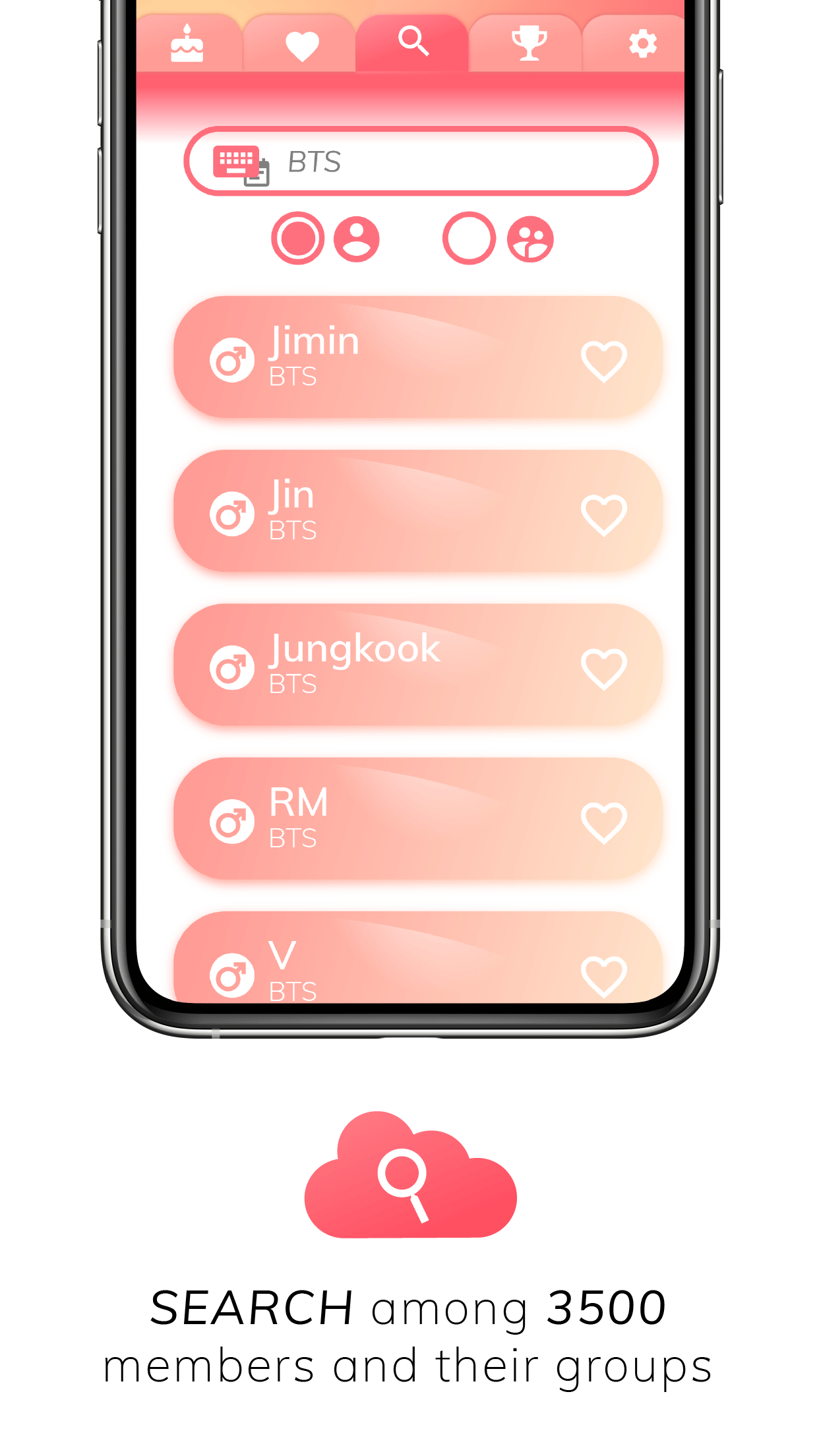 اسکرین شات 3 برنامه Kpop Idol Birthday Reminder