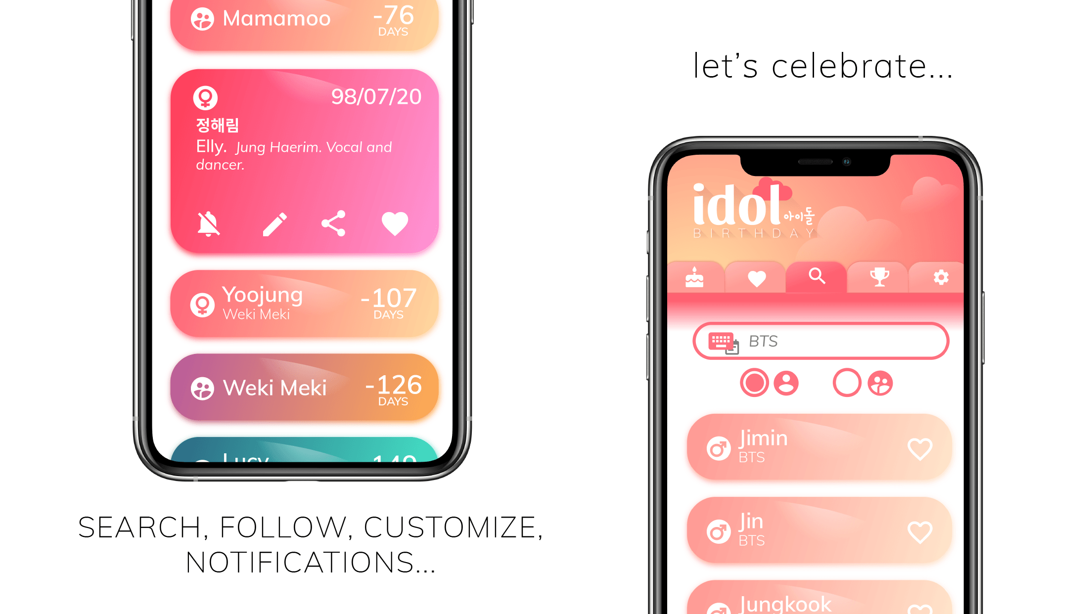 اسکرین شات 8 برنامه Kpop Idol Birthday Reminder