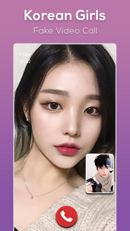 اسکرین شات 4 برنامه Korean Girls Video Call Prank
