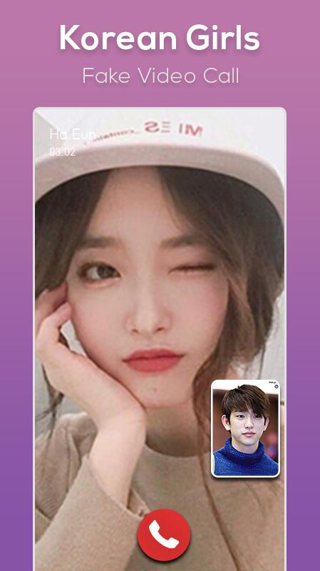 اسکرین شات 2 برنامه Korean Girls Video Call Prank