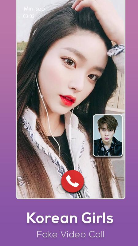 اسکرین شات 1 برنامه Korean Girls Video Call Prank
