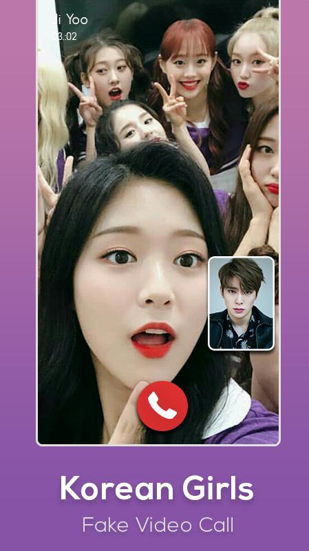 اسکرین شات 3 برنامه Korean Girls Video Call Prank