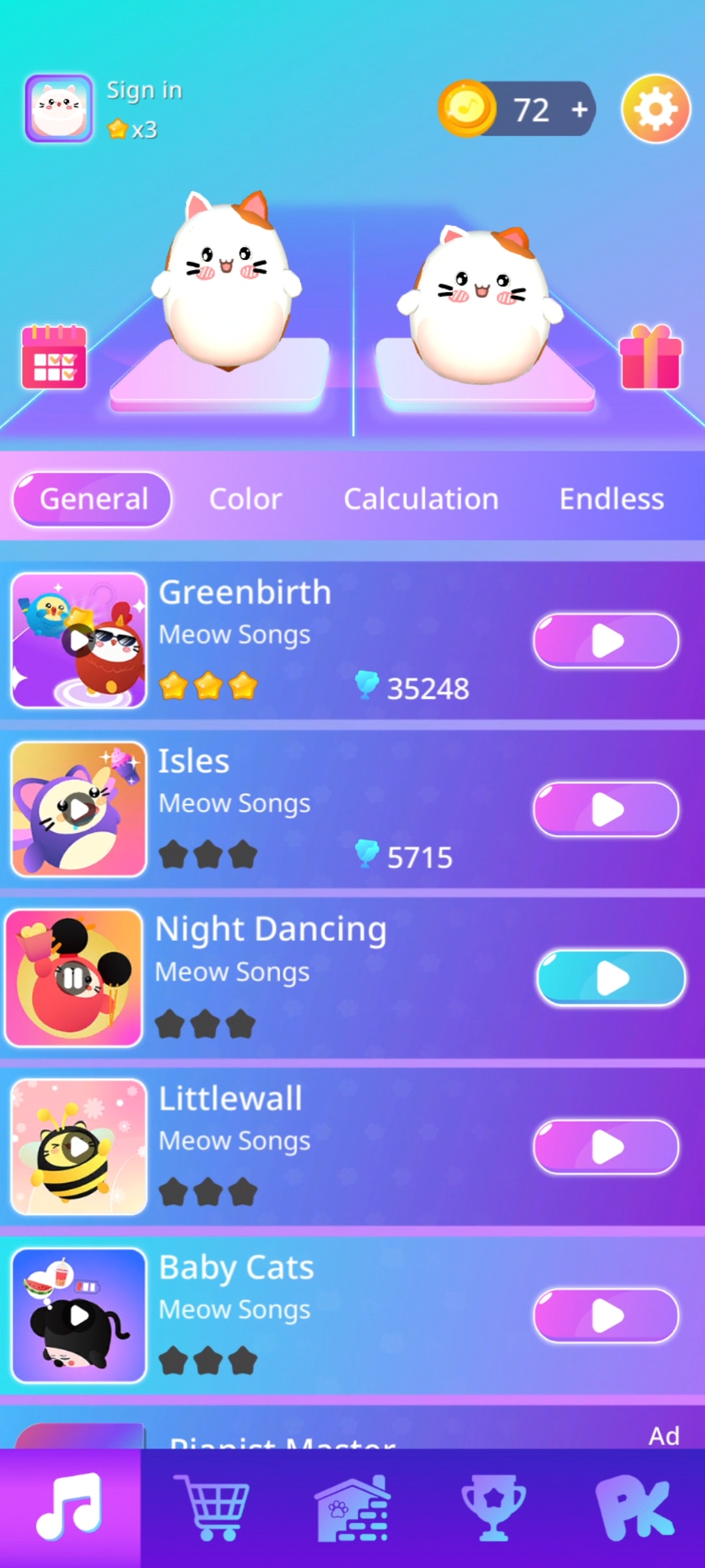 اسکرین شات 3 برنامه Dancing Cats: Duet Meow