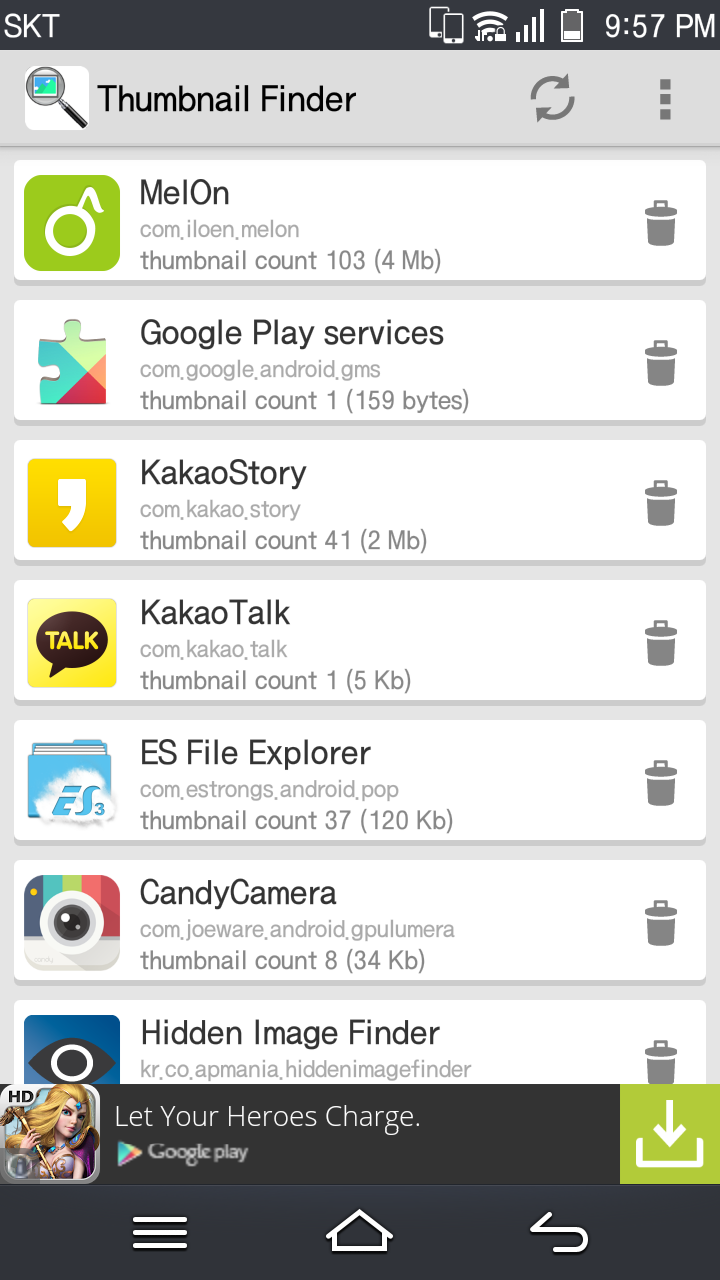 اسکرین شات 1 برنامه Thumbnail Explorer (Find hidde
