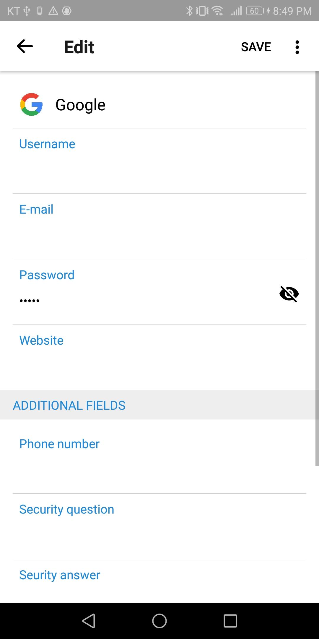 اسکرین شات 6 برنامه Vault - Free Password Manager