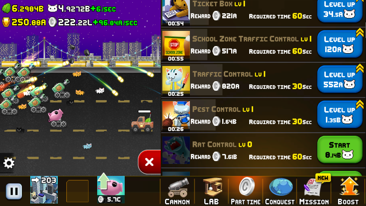 اسکرین شات 4 بازی Idle Cat Cannon