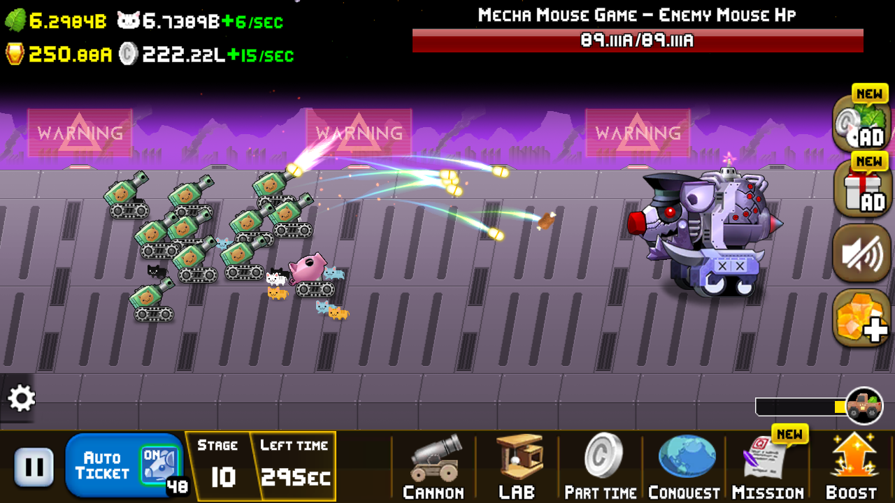 اسکرین شات 6 بازی Idle Cat Cannon