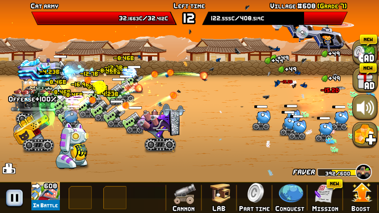 اسکرین شات 2 بازی Idle Cat Cannon