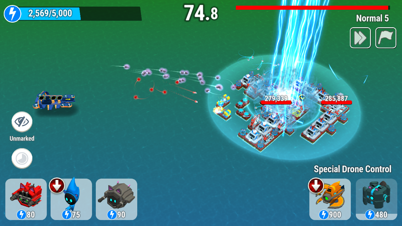 اسکرین شات 2 بازی Drone Battle :  idle cats