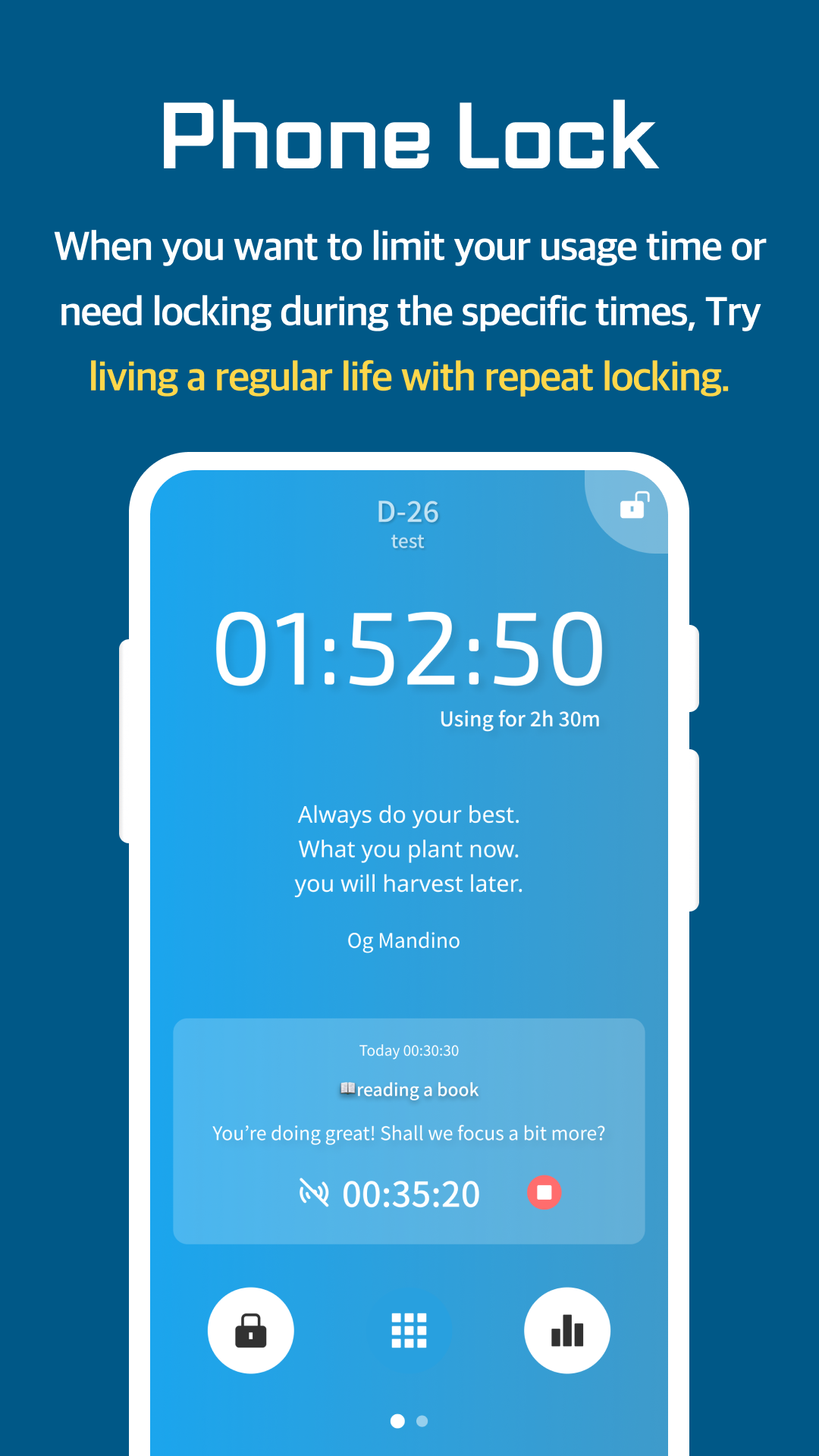 اسکرین شات 3 برنامه UBhind(App lock/Screen time)