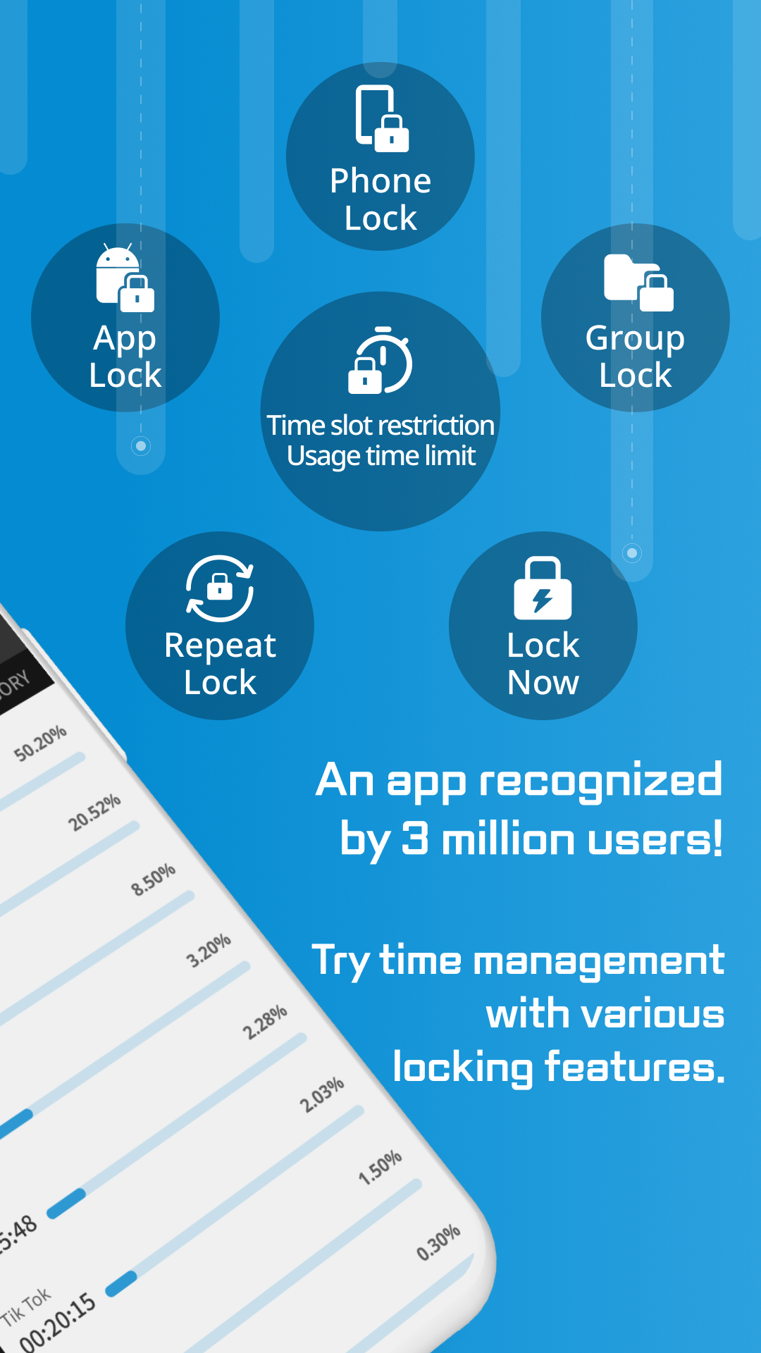 اسکرین شات 2 برنامه UBhind(App lock/Screen time)