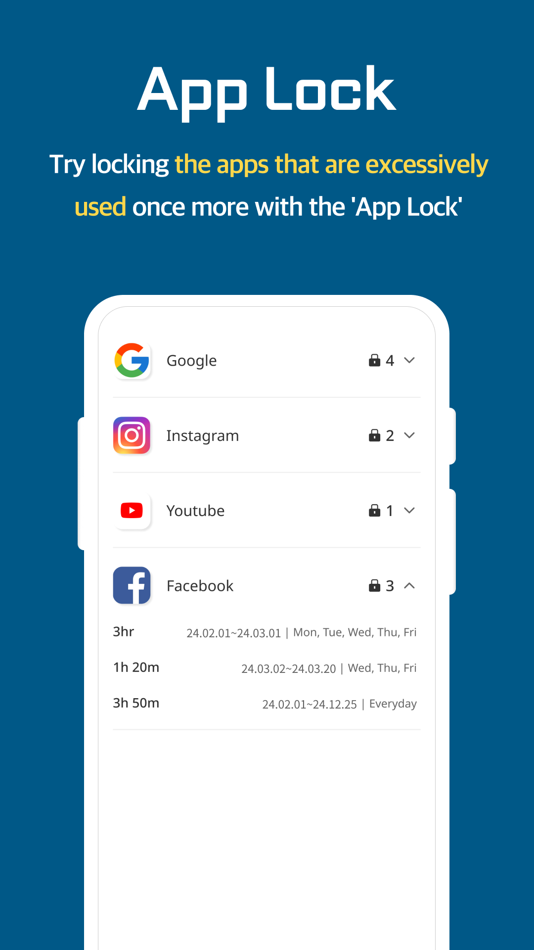 اسکرین شات 4 برنامه UBhind(App lock/Screen time)