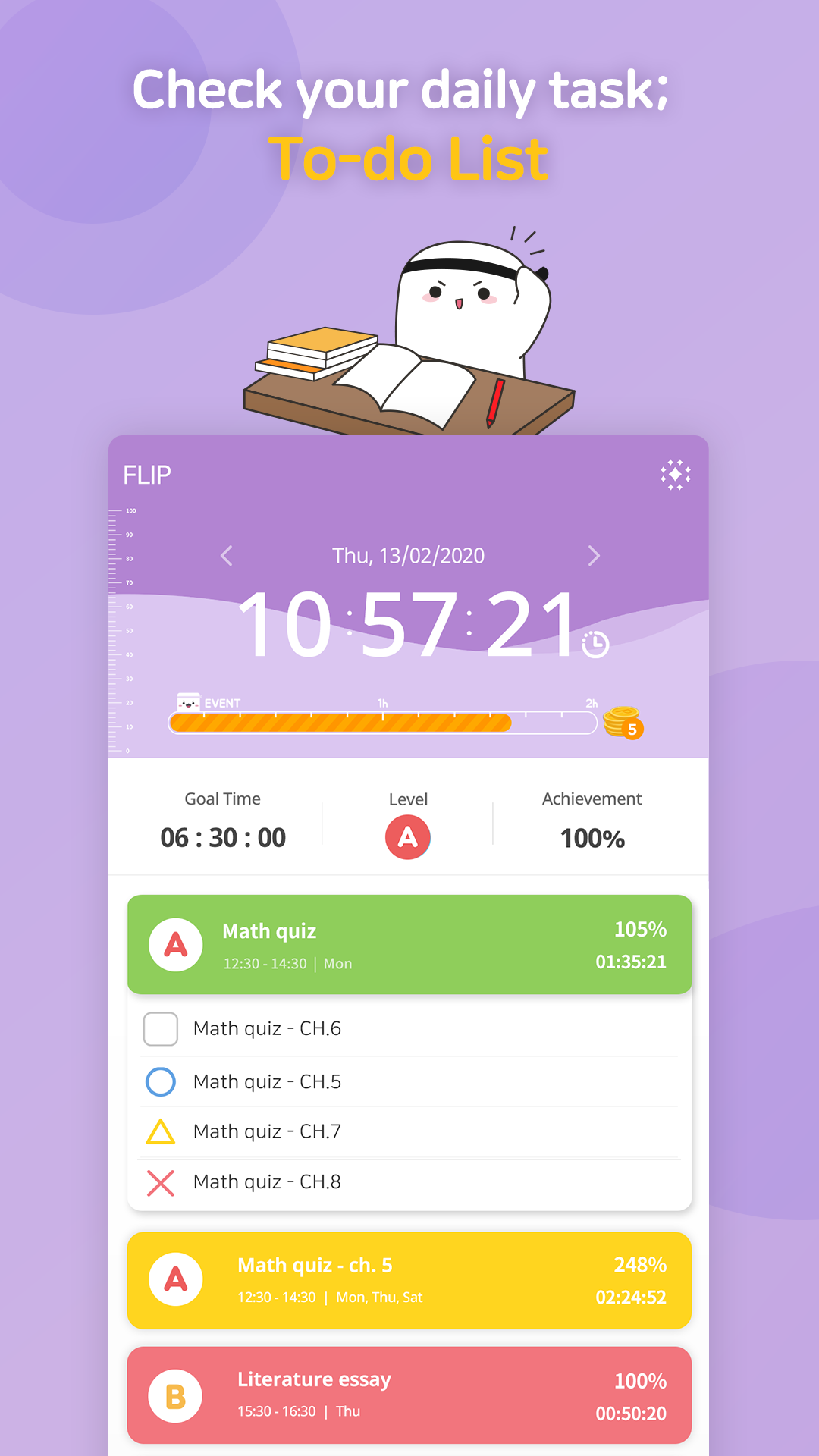 اسکرین شات 4 برنامه FLIP - Focus Timer for Study