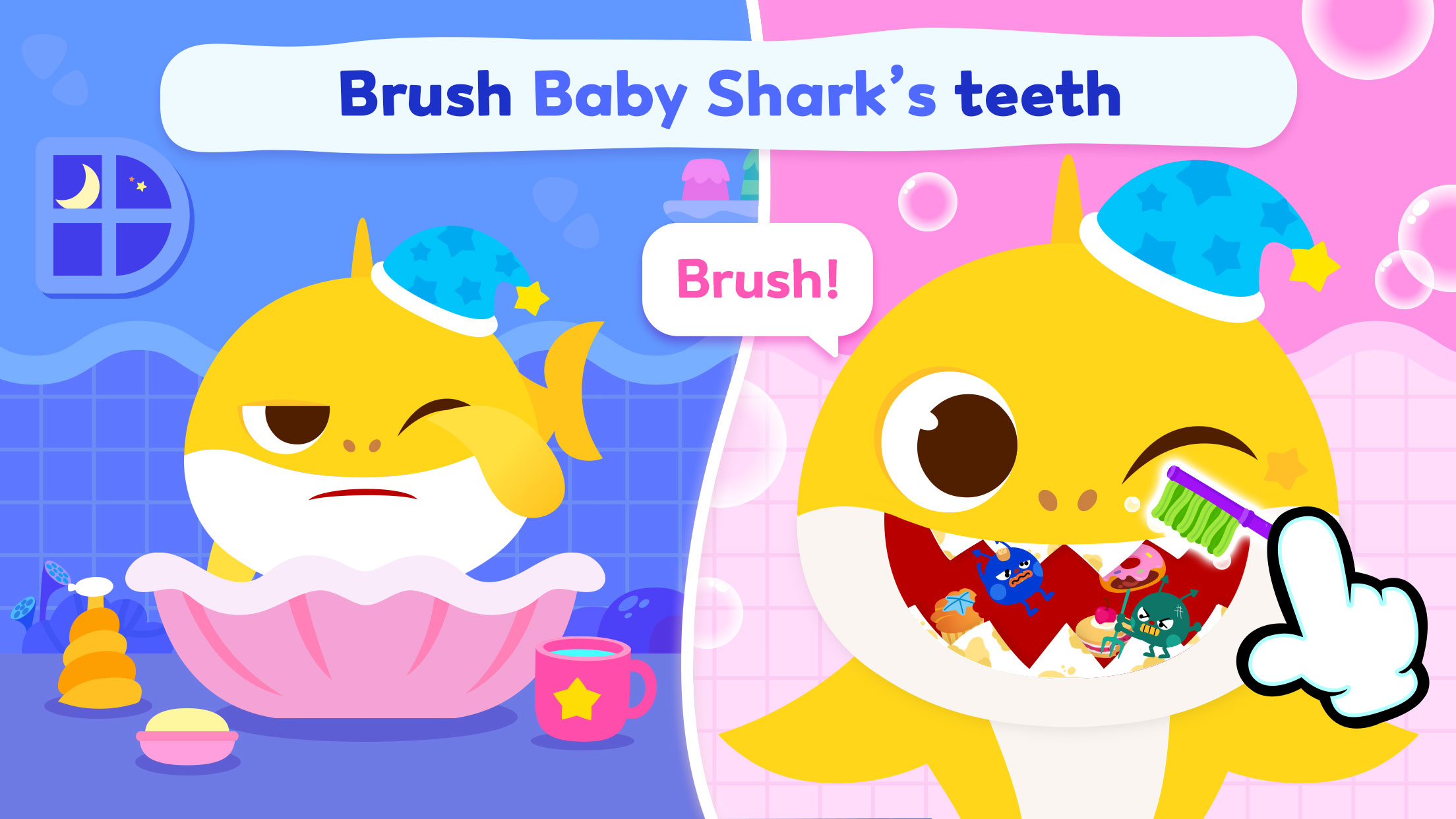 اسکرین شات 2 برنامه Pinkfong Baby Shark: Kid Games