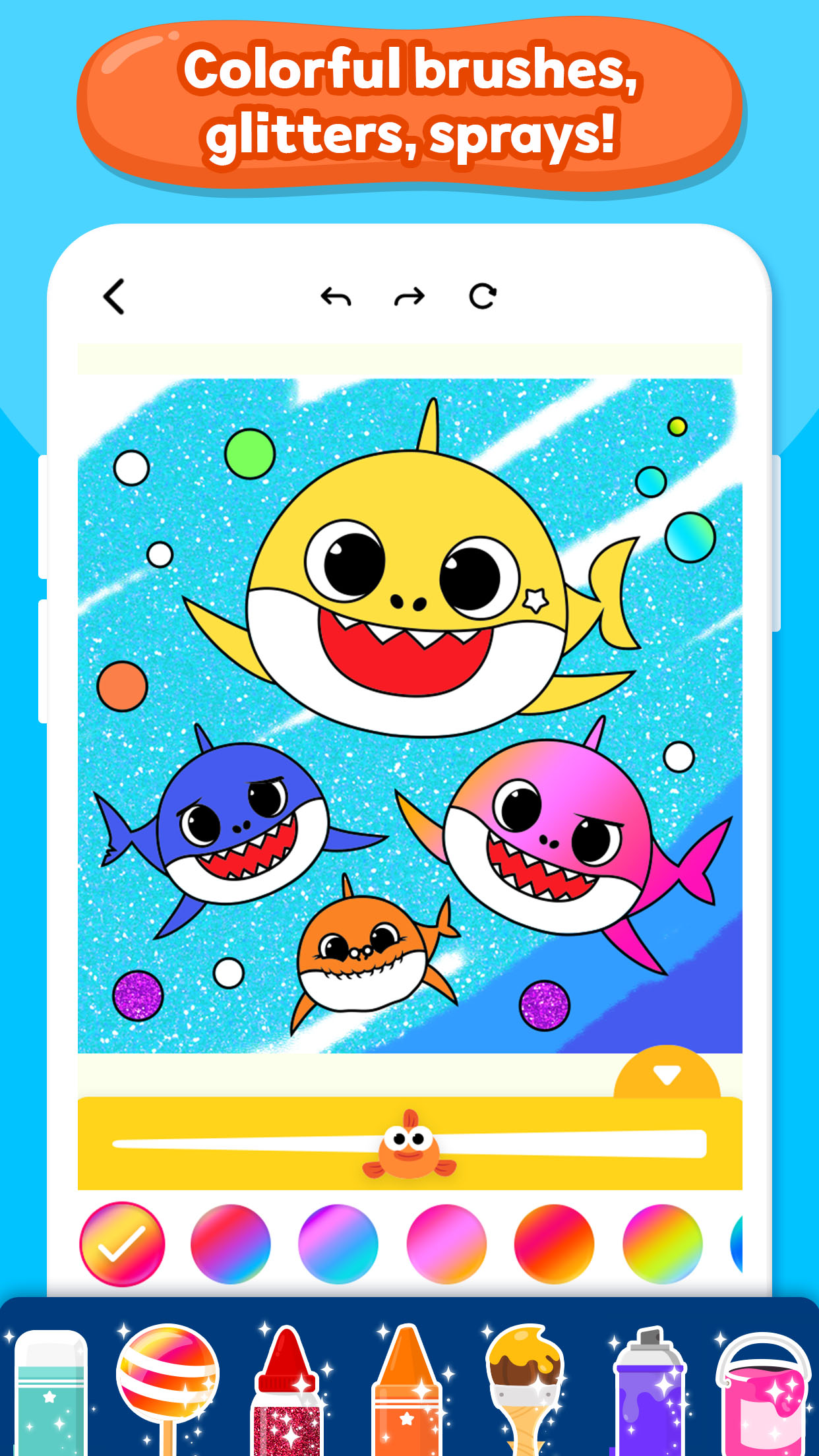 اسکرین شات 2 برنامه Baby Shark Coloring Book: Kids