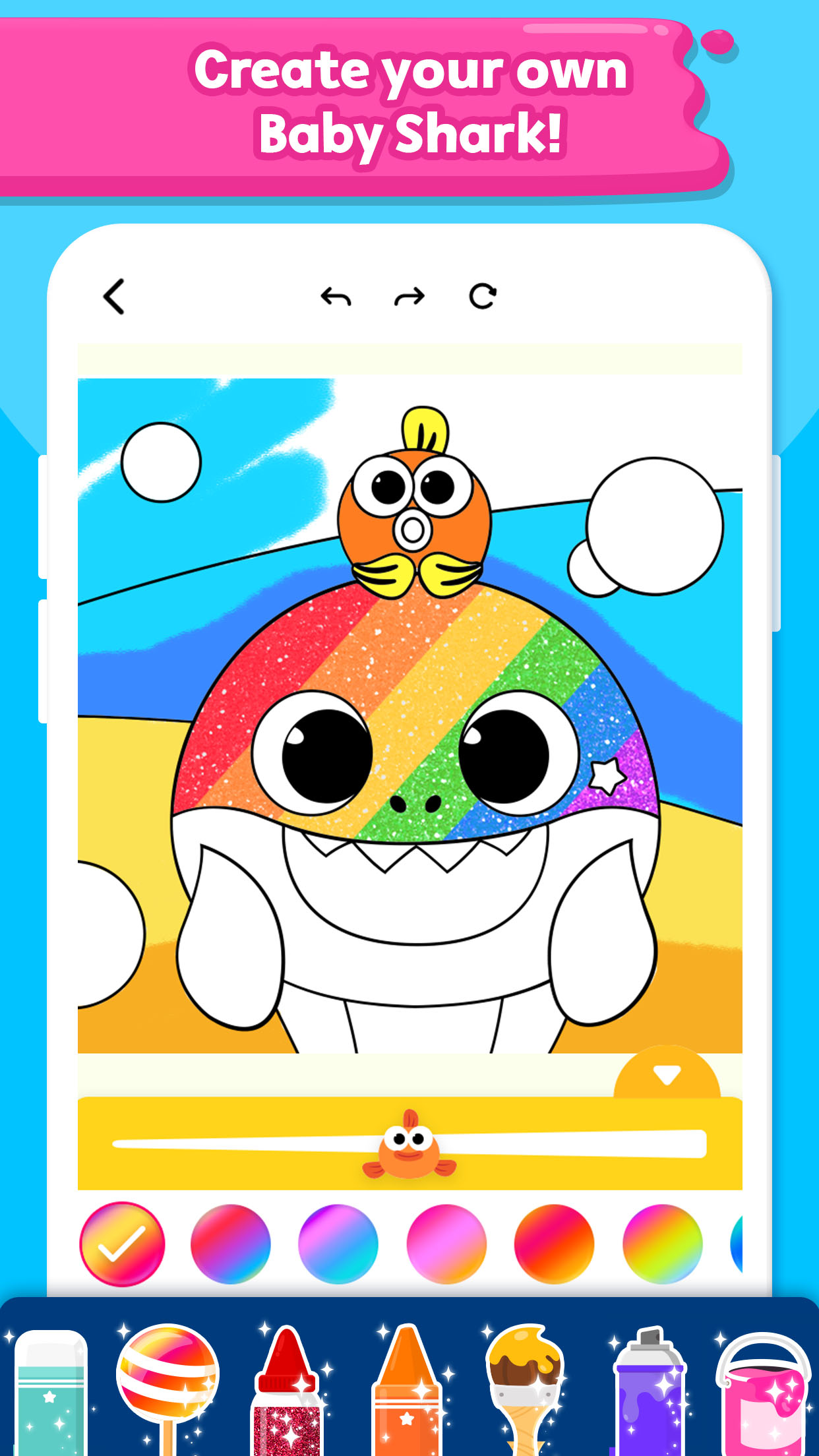 اسکرین شات 1 برنامه Baby Shark Coloring Book: Kids