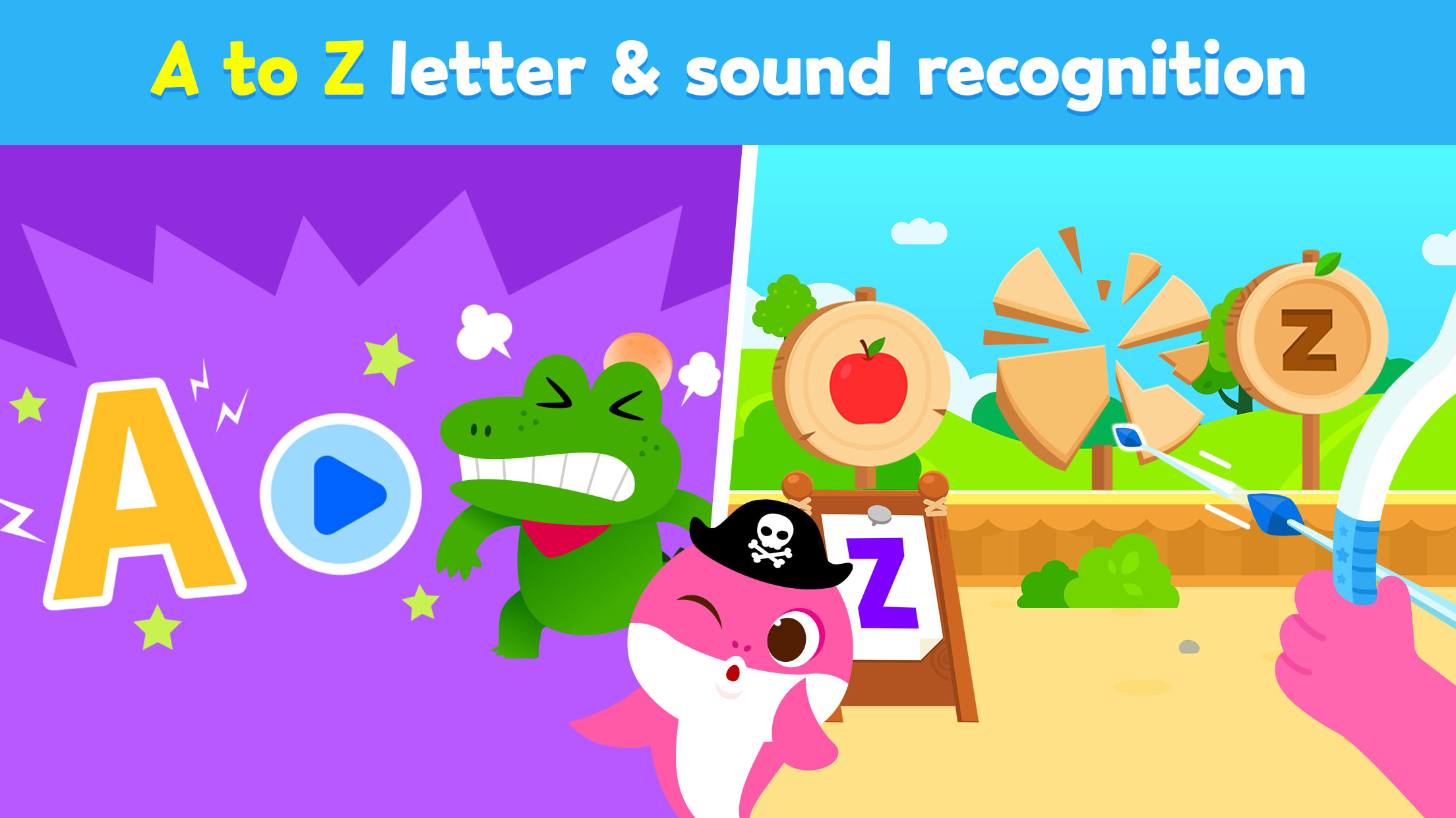 اسکرین شات 3 برنامه Baby Shark English: ABC Games