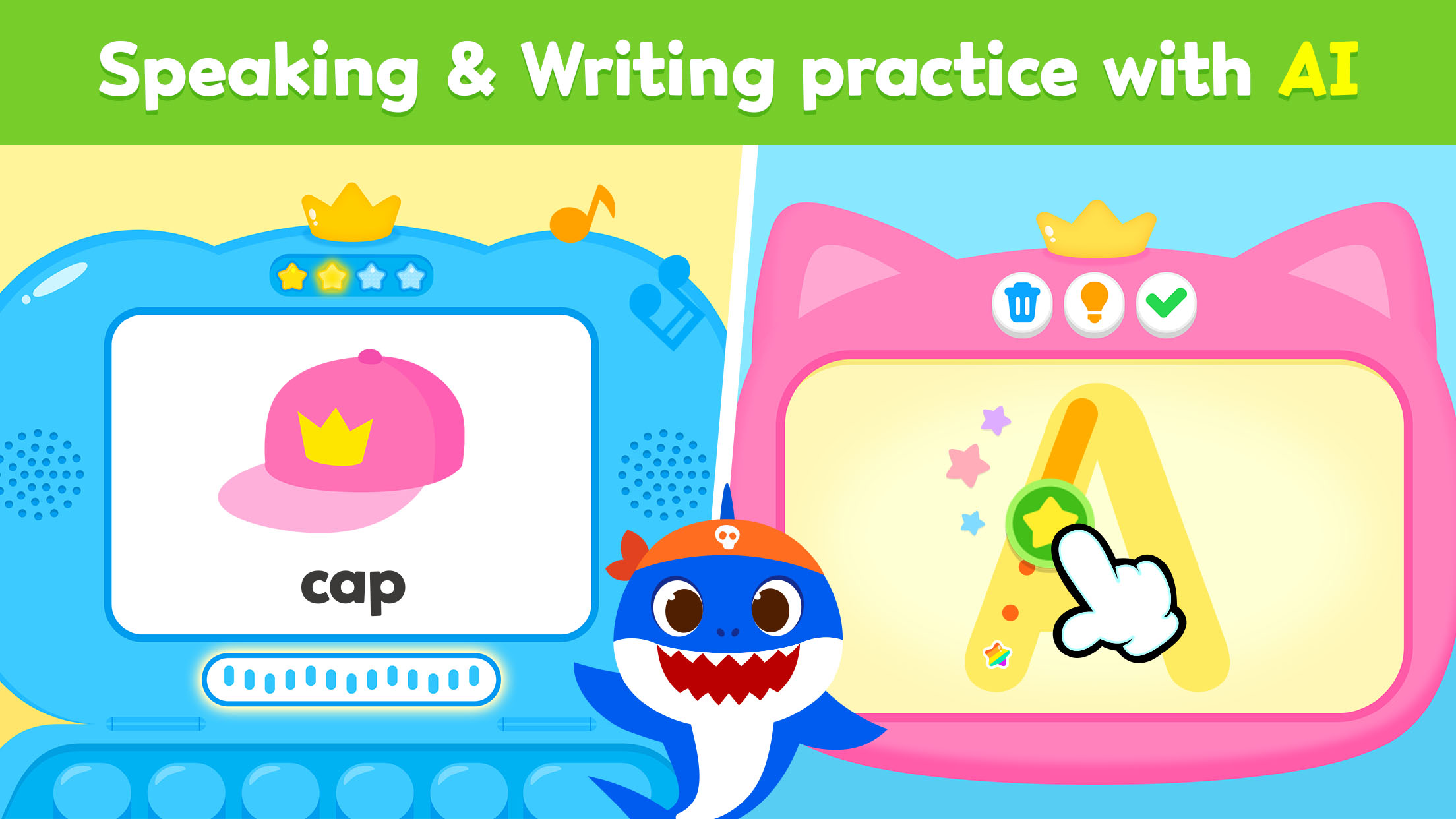 اسکرین شات 2 برنامه Baby Shark English: ABC Games