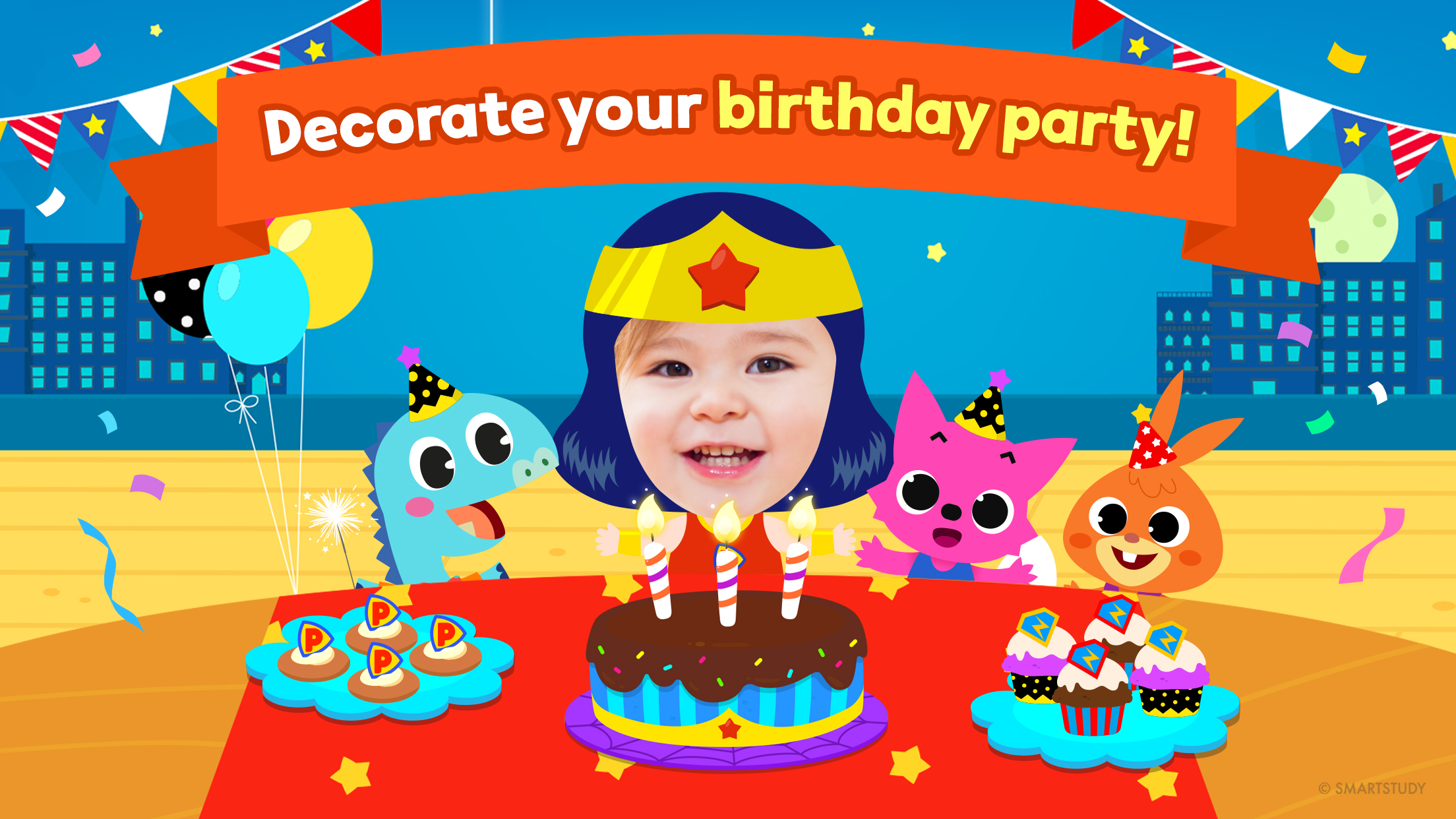 اسکرین شات 1 برنامه Pinkfong Birthday Party: Kids