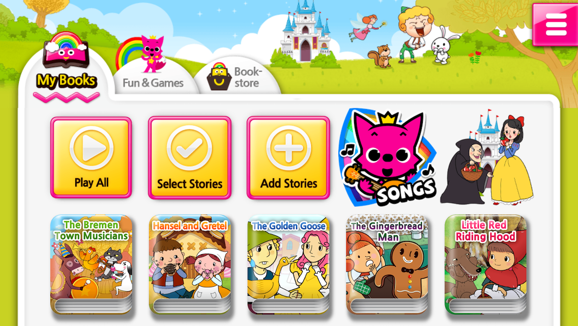 اسکرین شات 3 برنامه Pinkfong Kids Stories