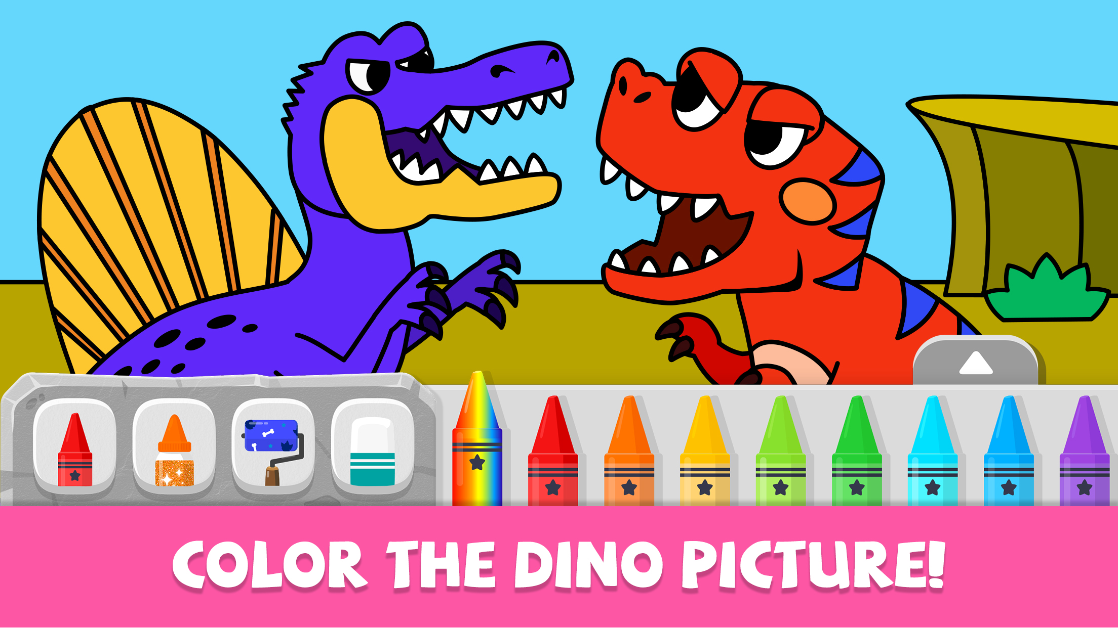 اسکرین شات 1 برنامه Pinkfong Dino World: Kids Game
